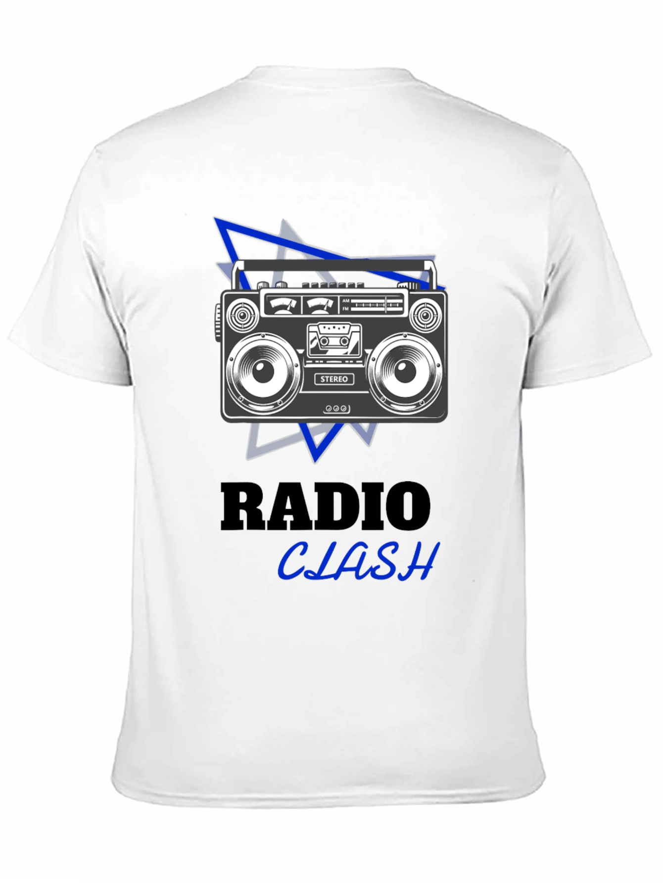Retro Radio Clash Graphic Tee - Black