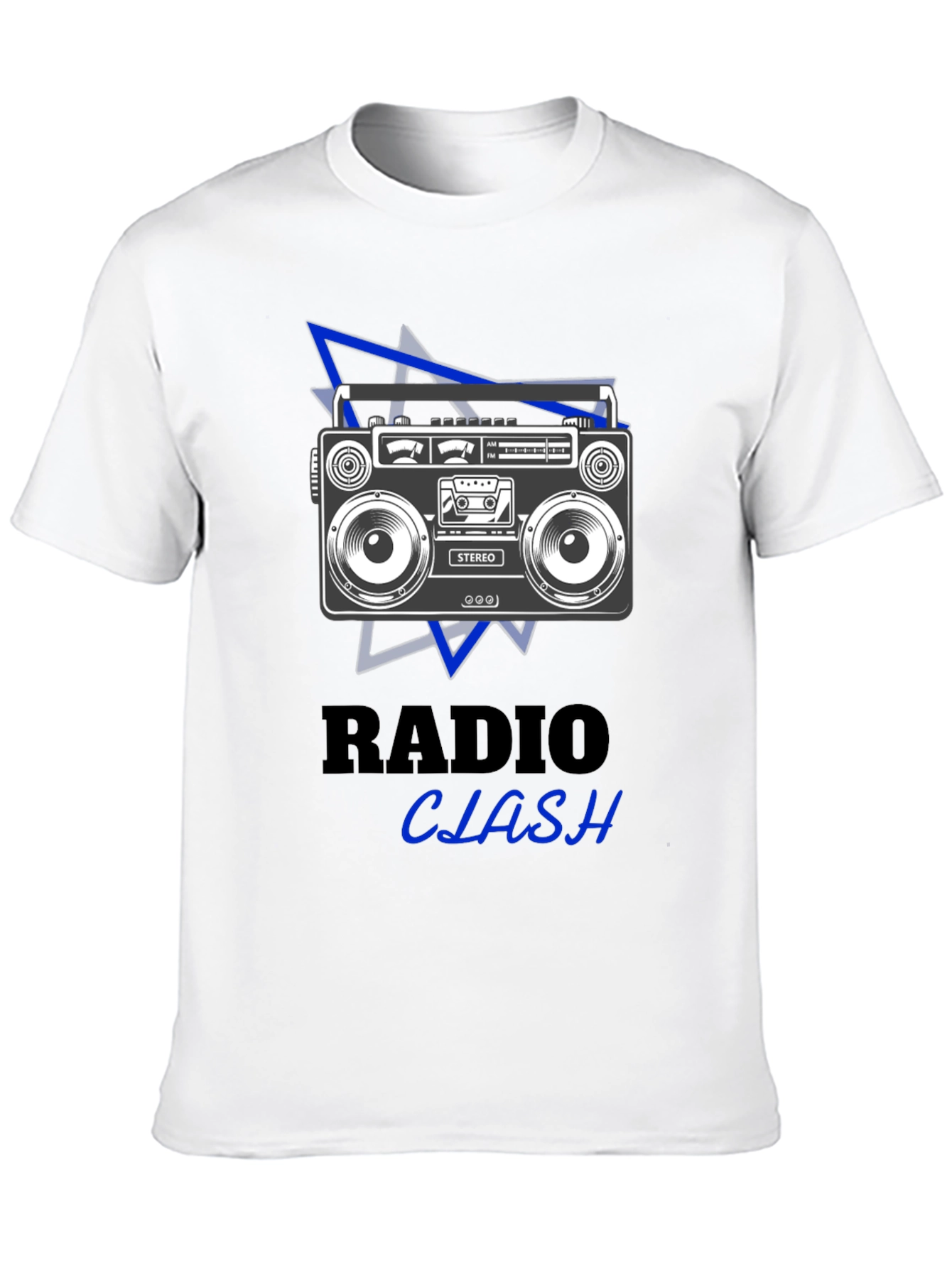 Retro Radio Clash Graphic Tee - Black