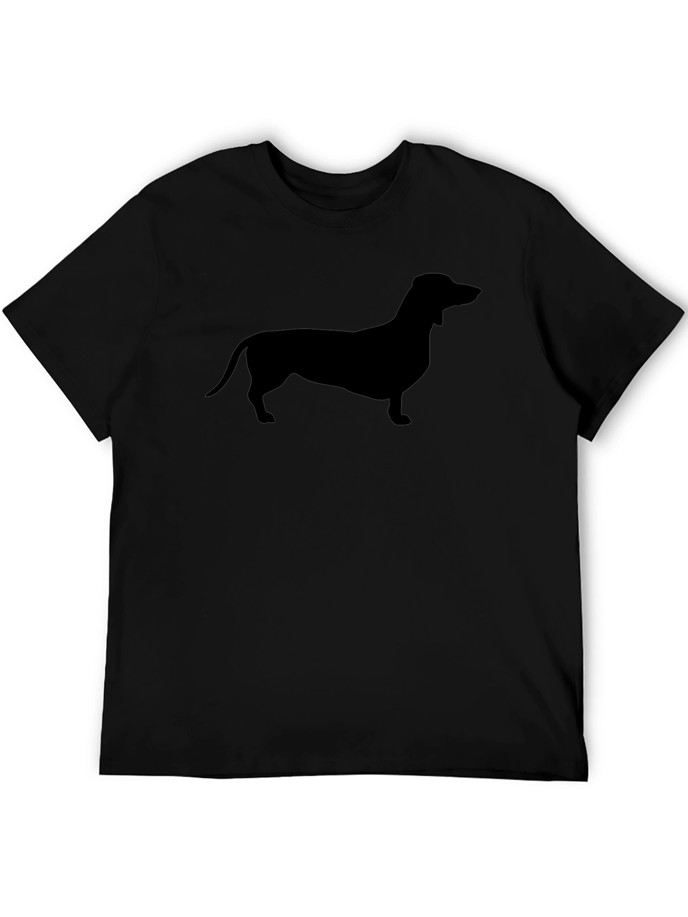 Dachshund Silhouette Black T-Shirt
