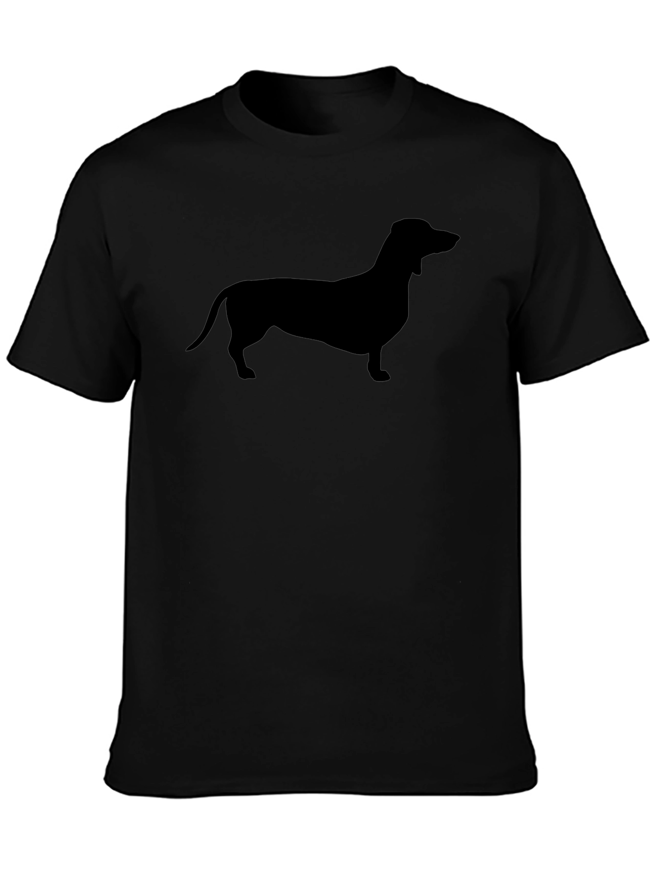 Dachshund Silhouette Black T-Shirt