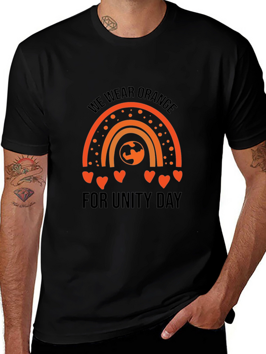 Unity Day Orange Rainbow Graphic Tee