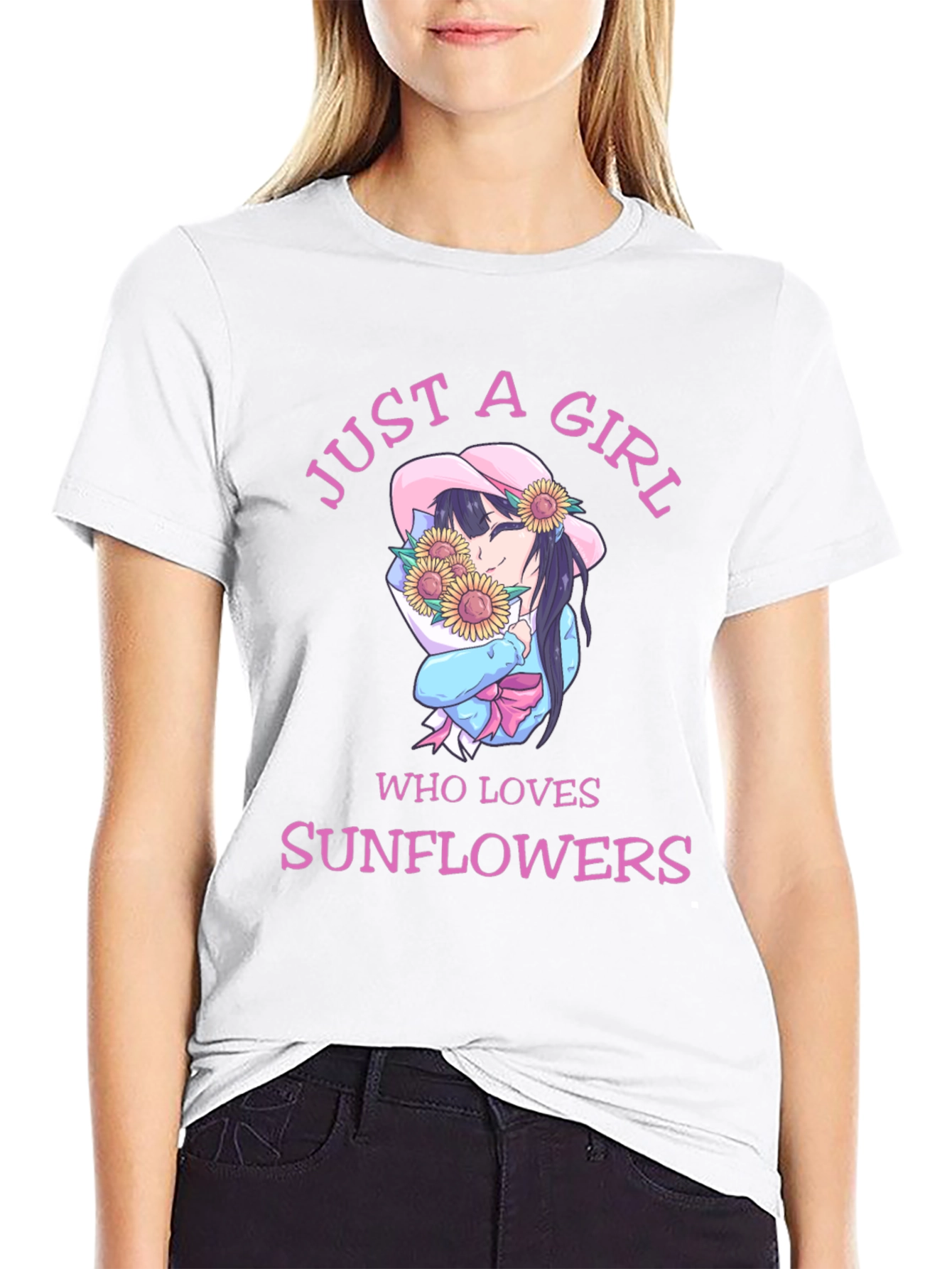 Just a Girl Who Loves Sunflowers T-Shirt
