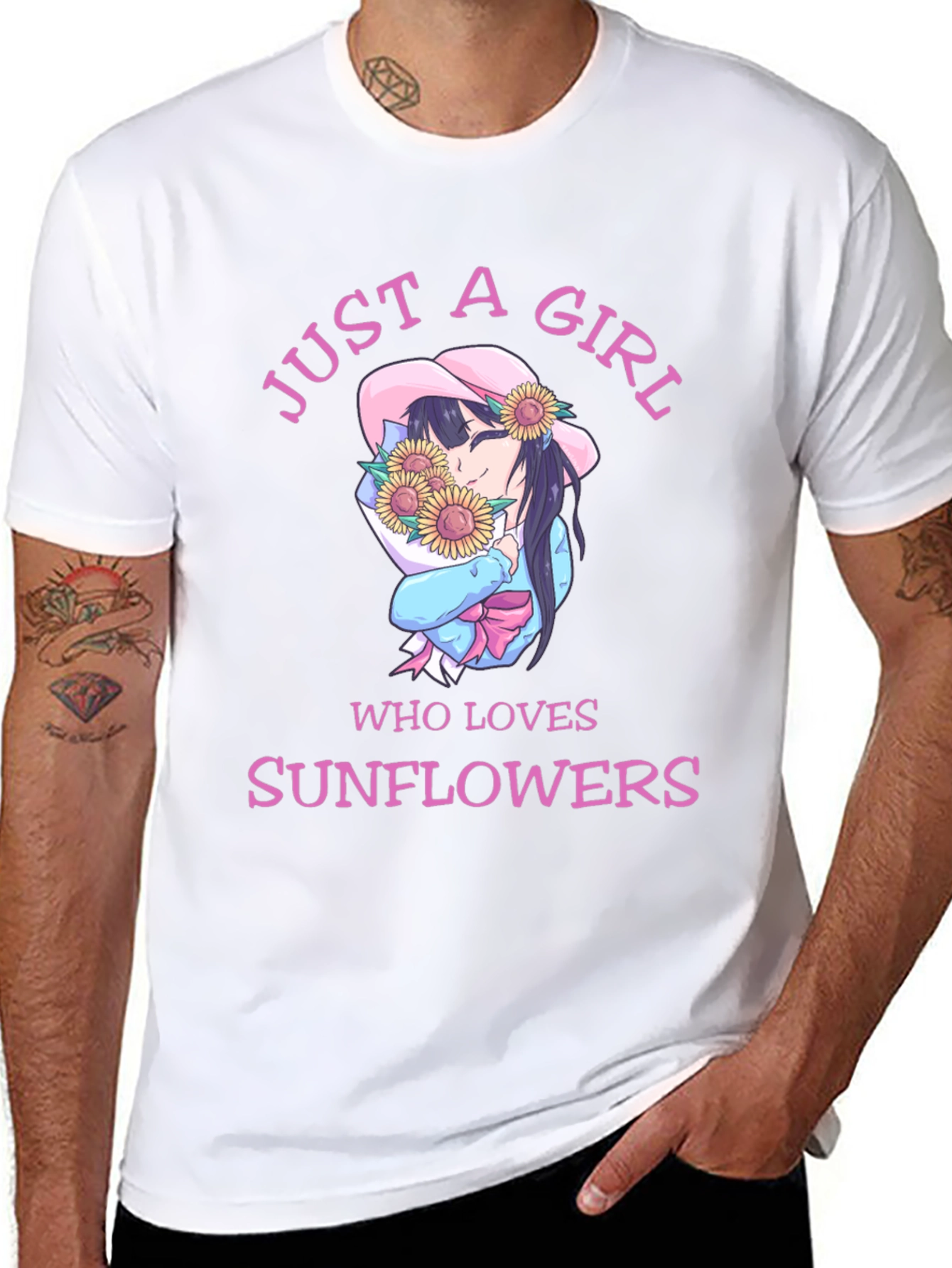 Just a Girl Who Loves Sunflowers T-Shirt