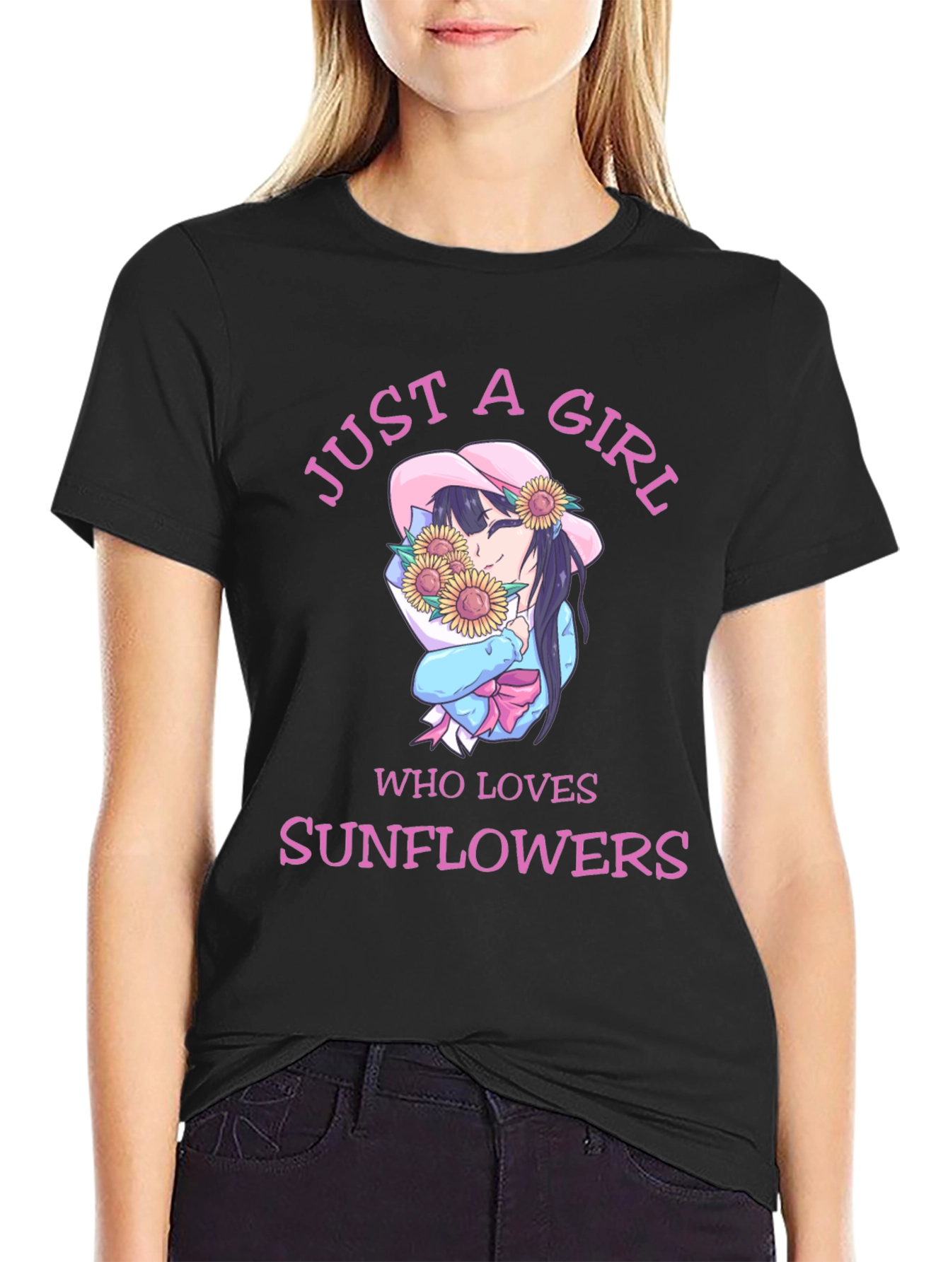 Just a Girl Who Loves Sunflowers T-Shirt