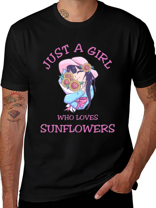 Just a Girl Who Loves Sunflowers T-Shirt
