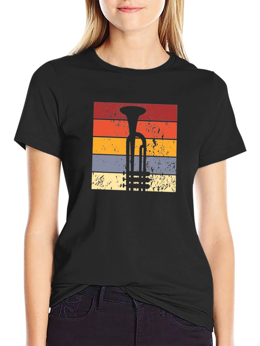 Retro Trumpet Graphic Tee - Vintage Music Lover T-Shirt