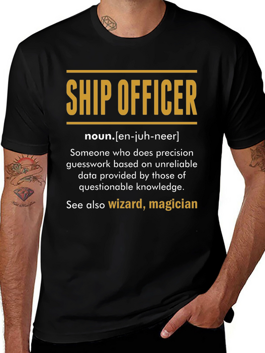 Ship Officer Definition T-Shirt - Funny Engineering Gift