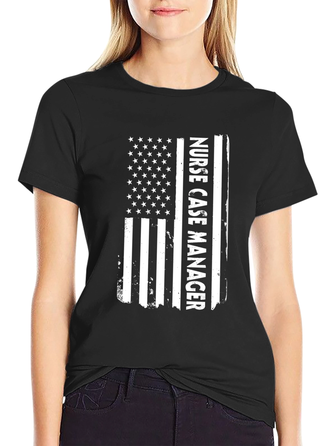 Nurse Case Manager American Flag T-Shirt