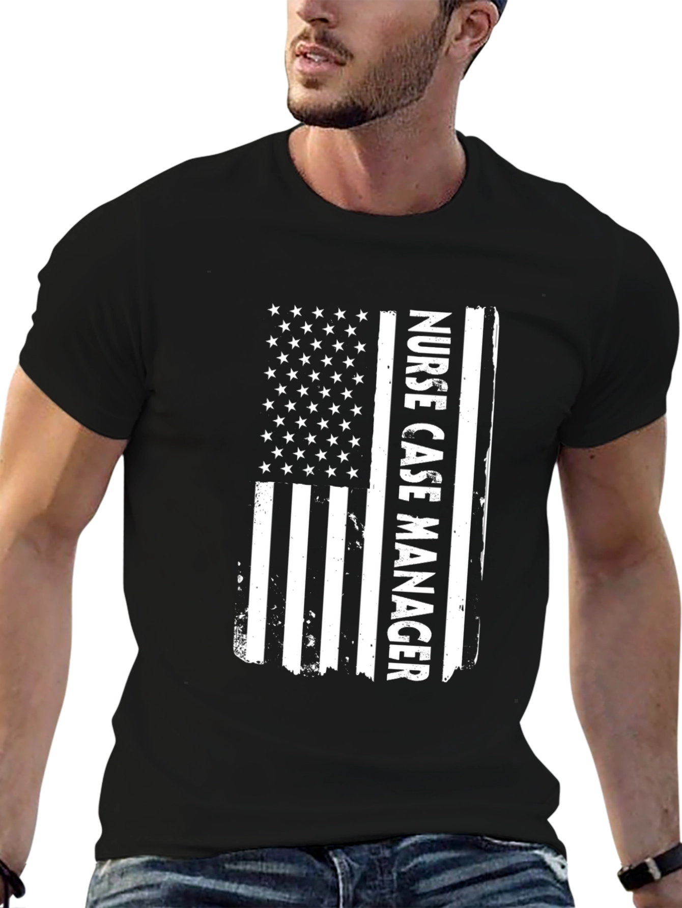Nurse Case Manager American Flag T-Shirt