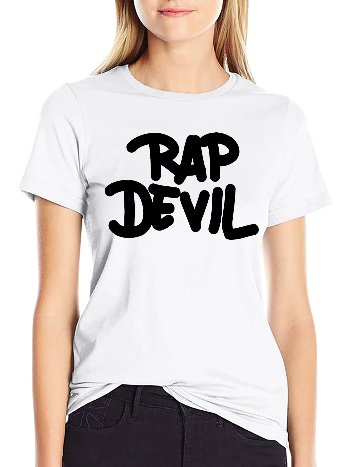 Rap Devil Black Graphic Tee