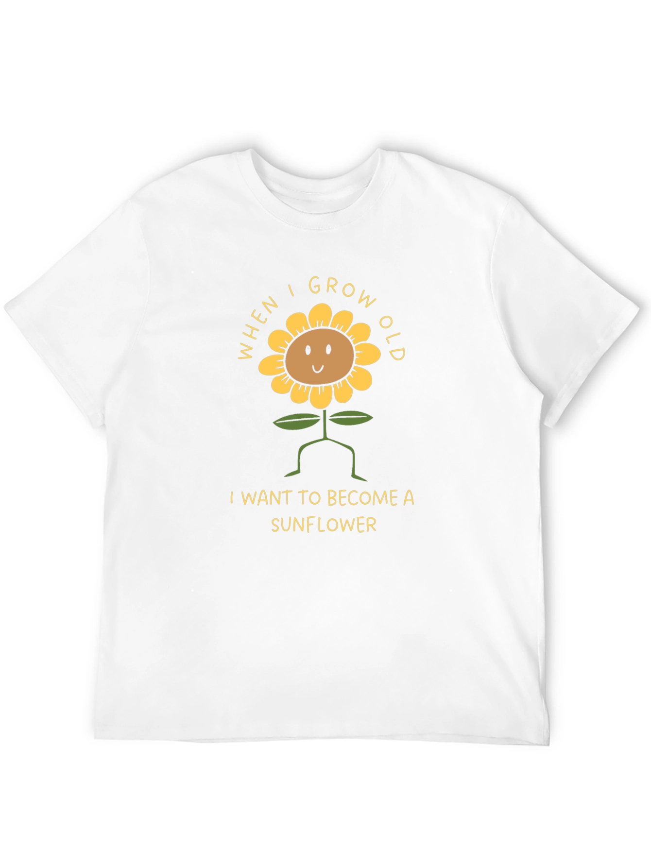 Sunflower Graphic Tee - When I Grow Old T-Shirt