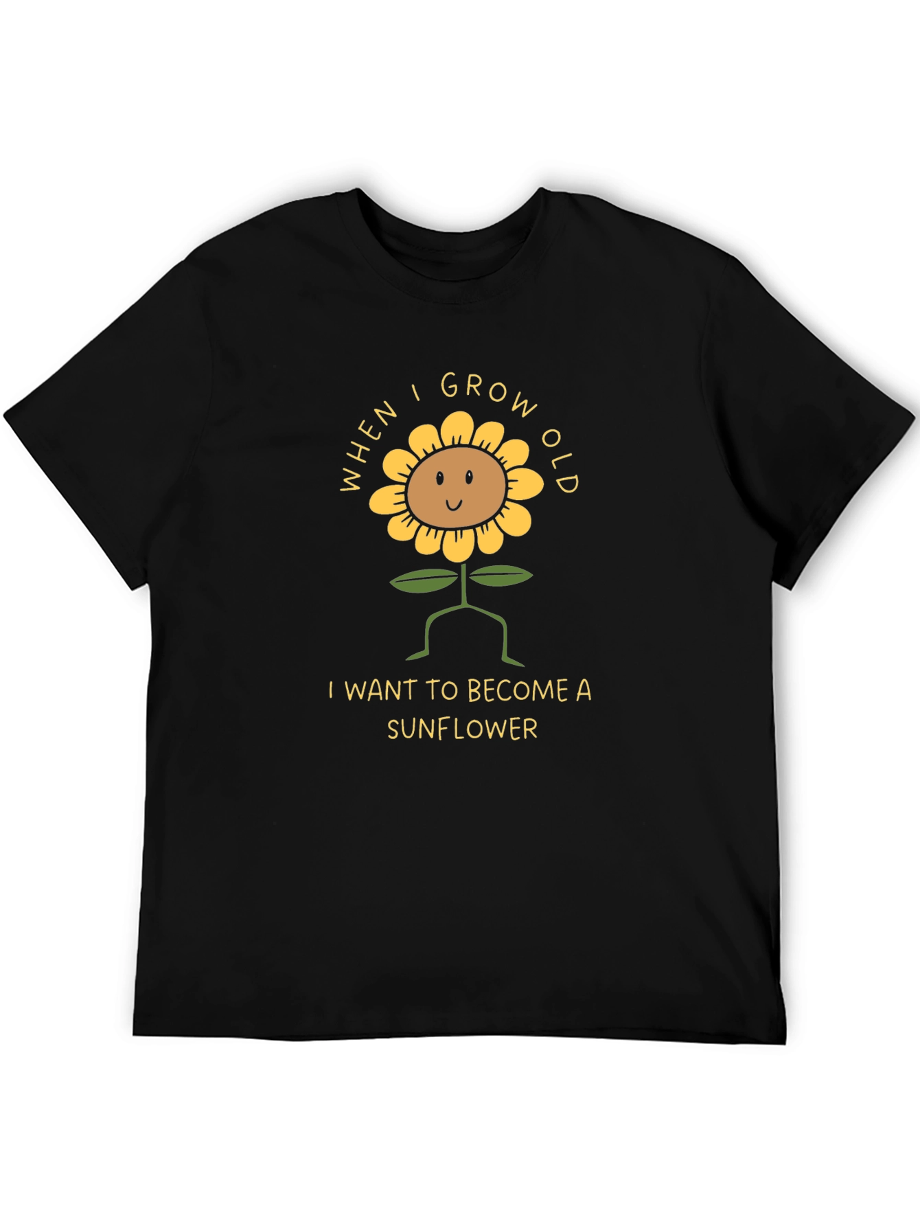 Sunflower Graphic Tee - When I Grow Old T-Shirt