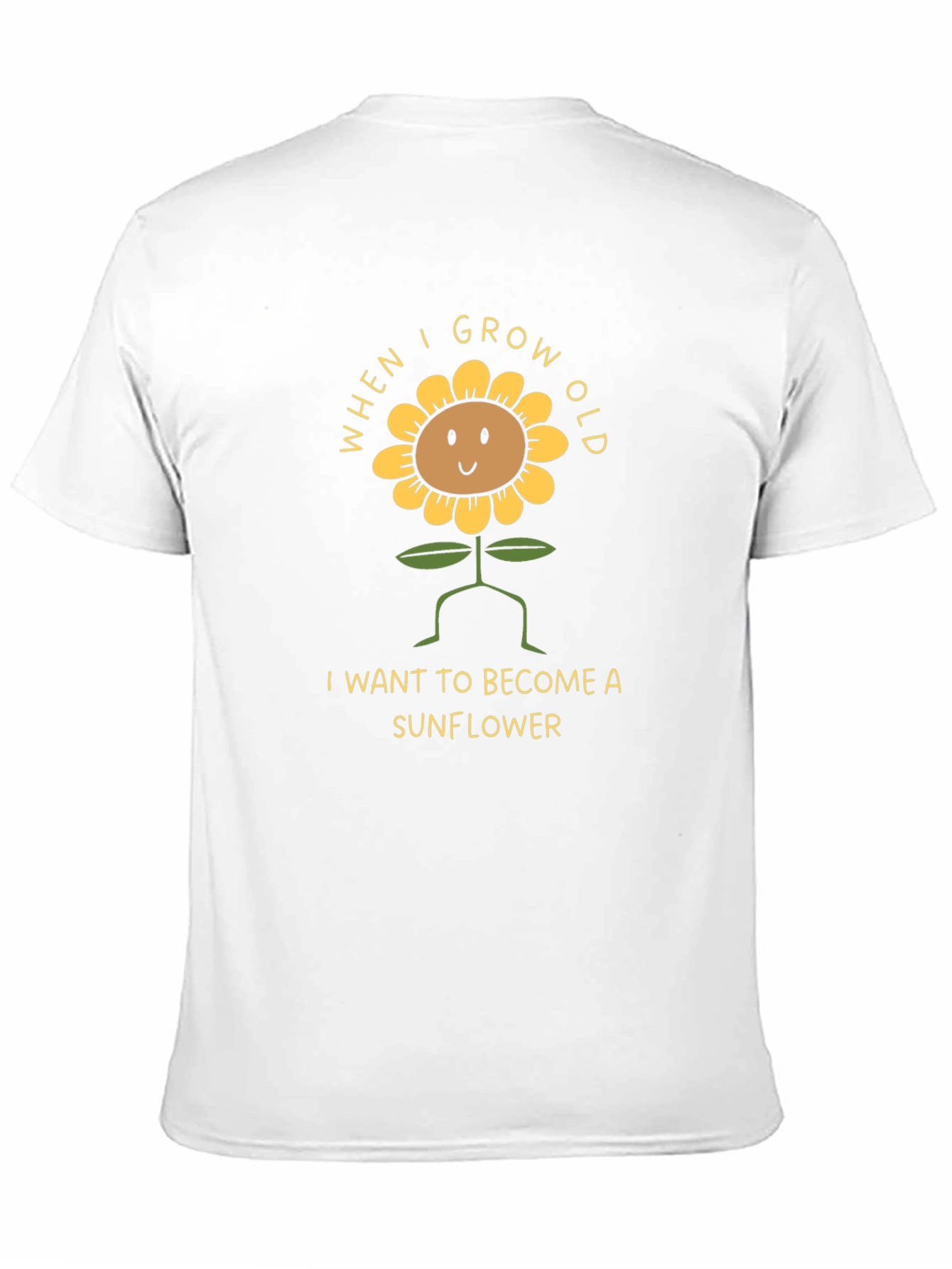 Sunflower Graphic Tee - When I Grow Old T-Shirt