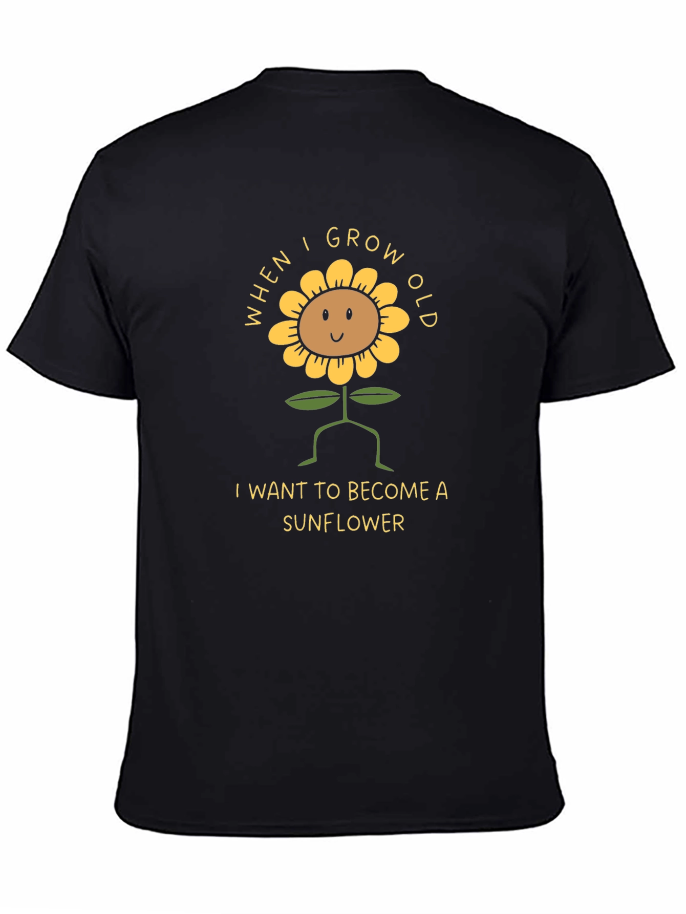 Sunflower Graphic Tee - When I Grow Old T-Shirt