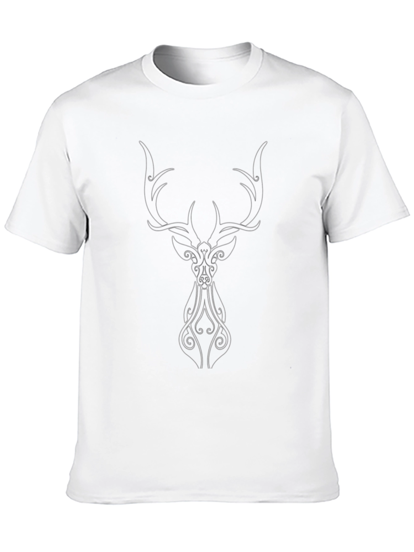 Stylish Black T-Shirt with Deer Design