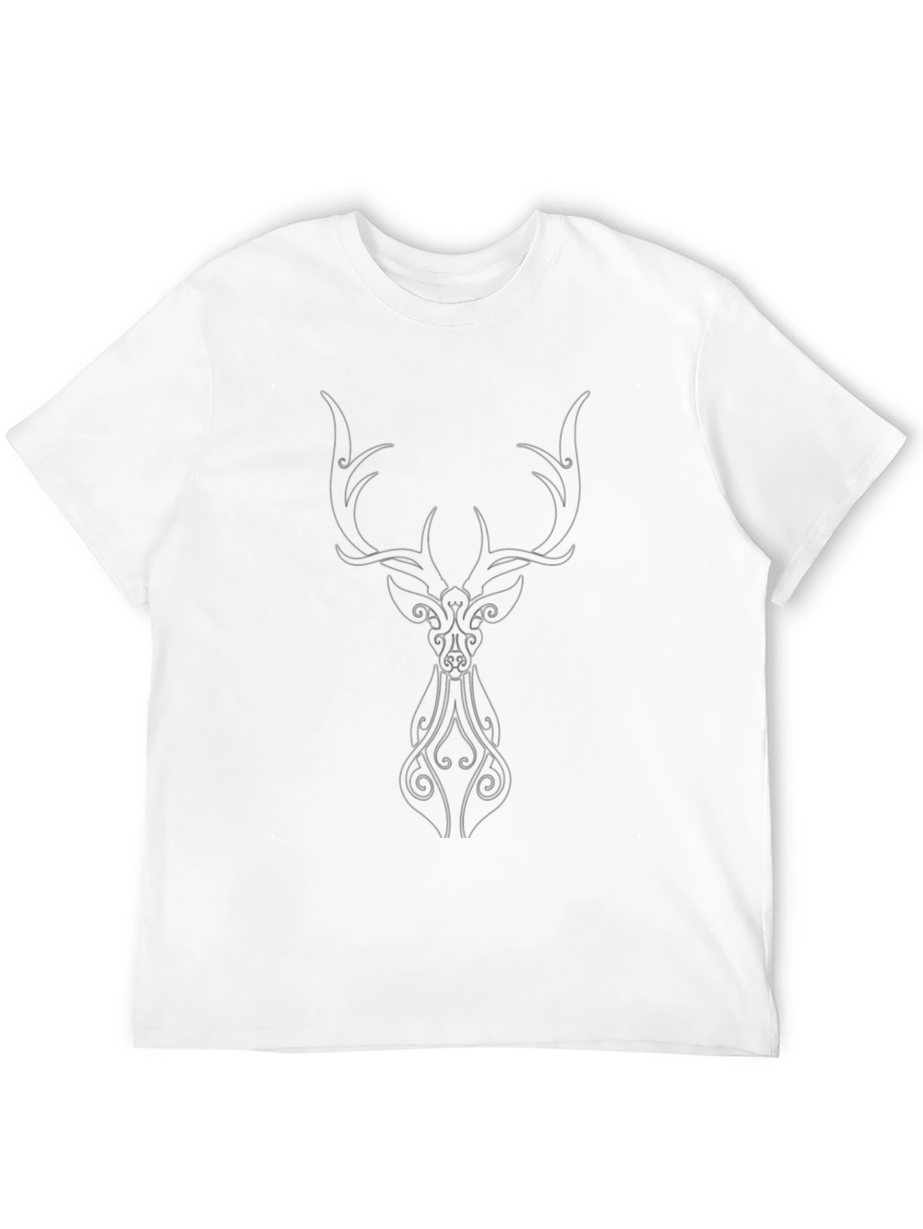 Stylish Black T-Shirt with Deer Design