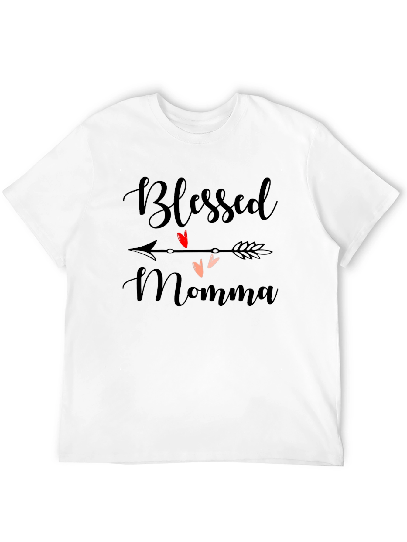 Blessed Momma Graphic Tee - Casual Black T-Shirt
