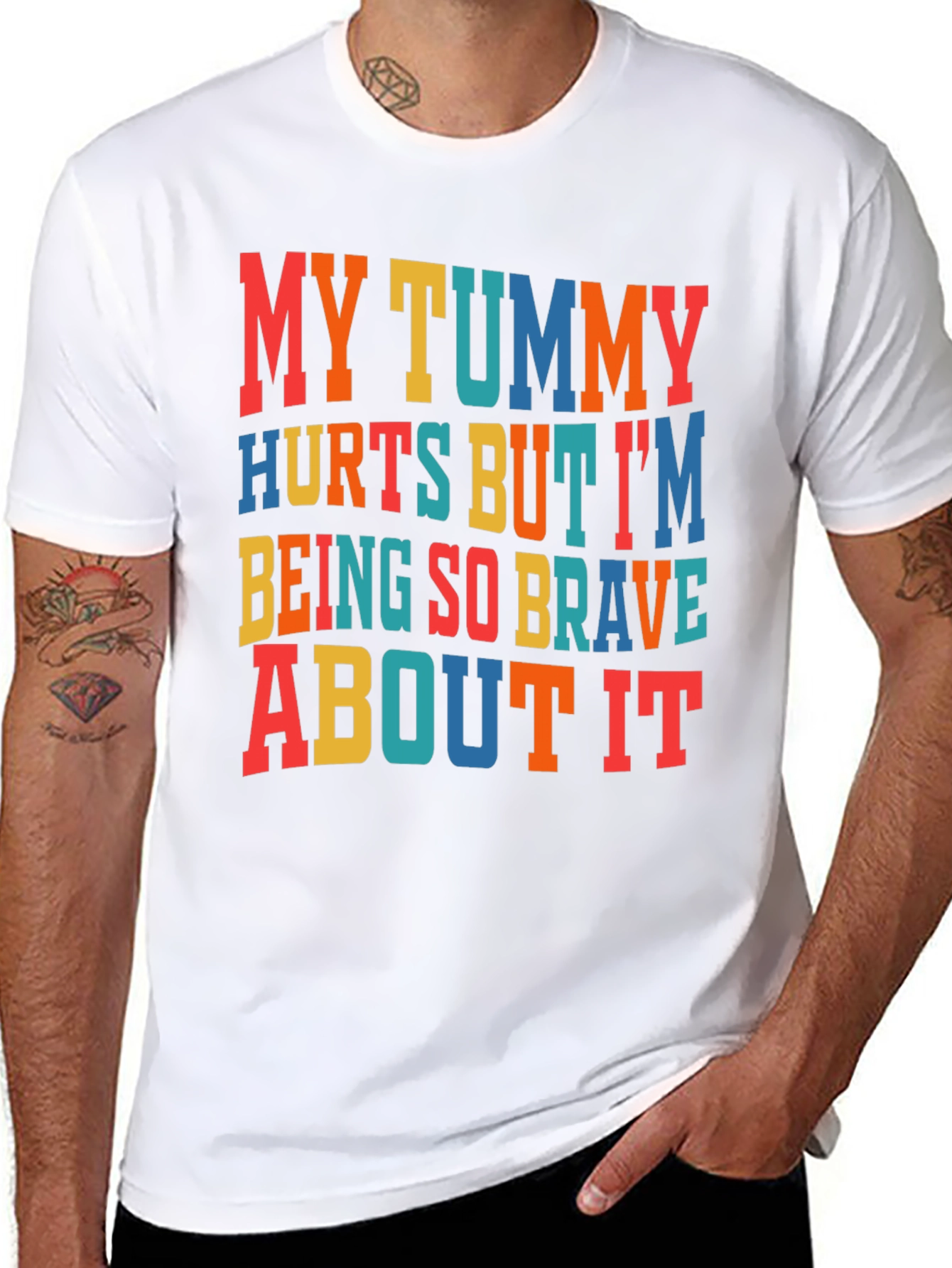Funny My Tummy Hurts Graphic T-Shirt