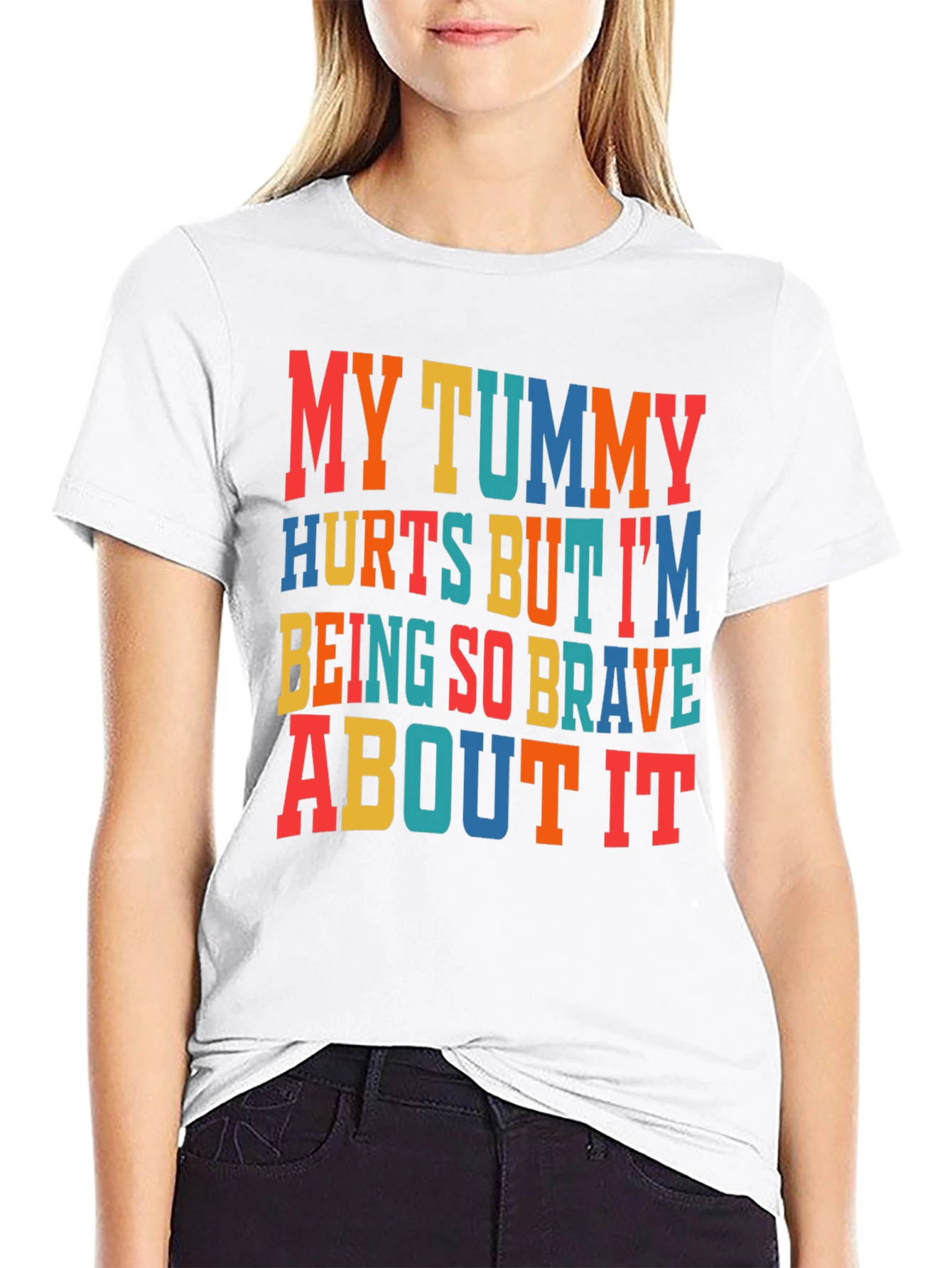 Funny My Tummy Hurts Graphic T-Shirt