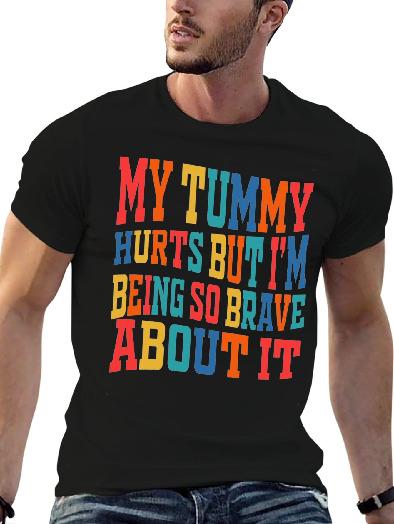 Funny My Tummy Hurts Graphic T-Shirt