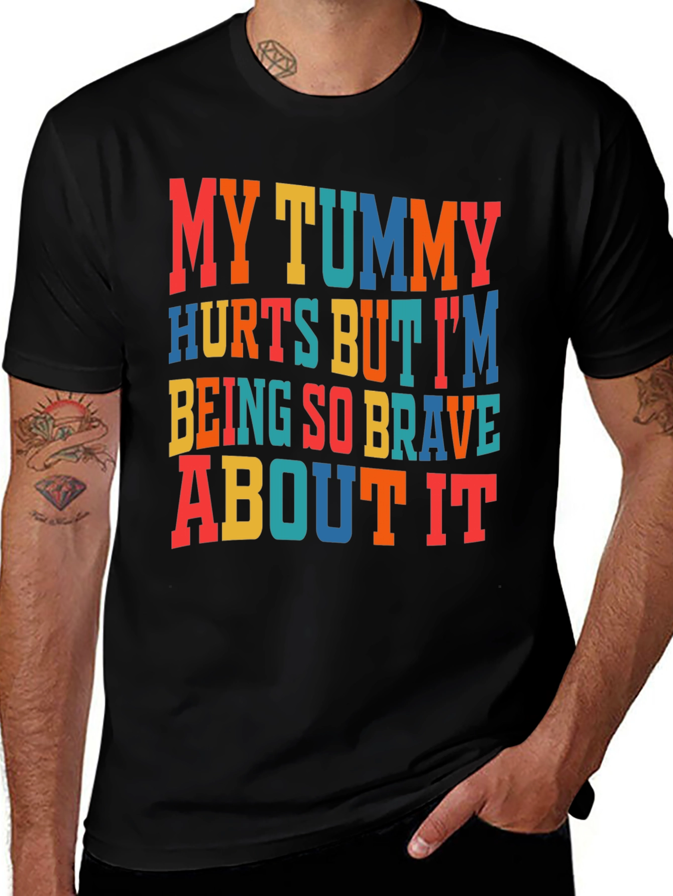 Funny My Tummy Hurts Graphic T-Shirt