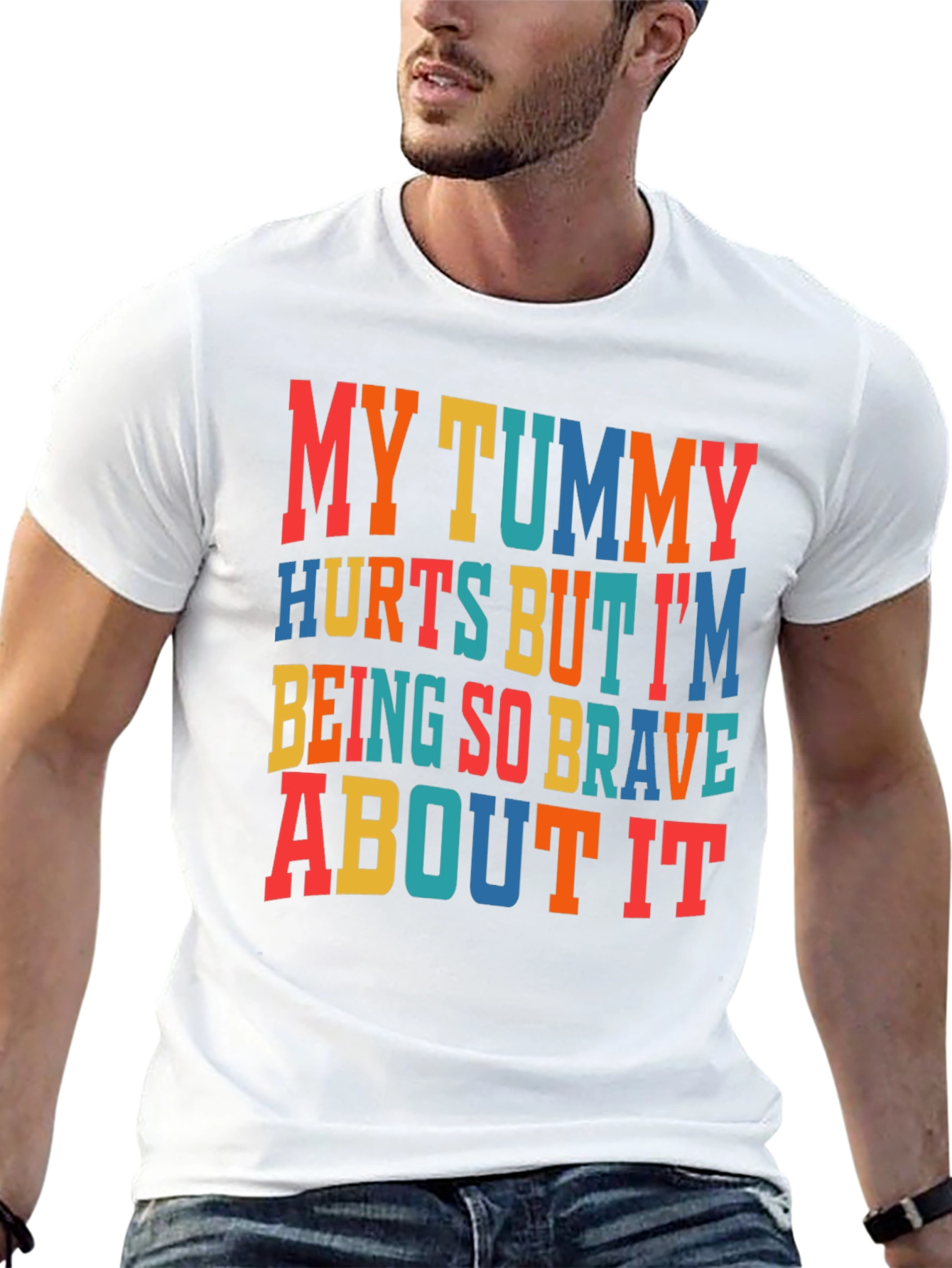 Funny My Tummy Hurts Graphic T-Shirt