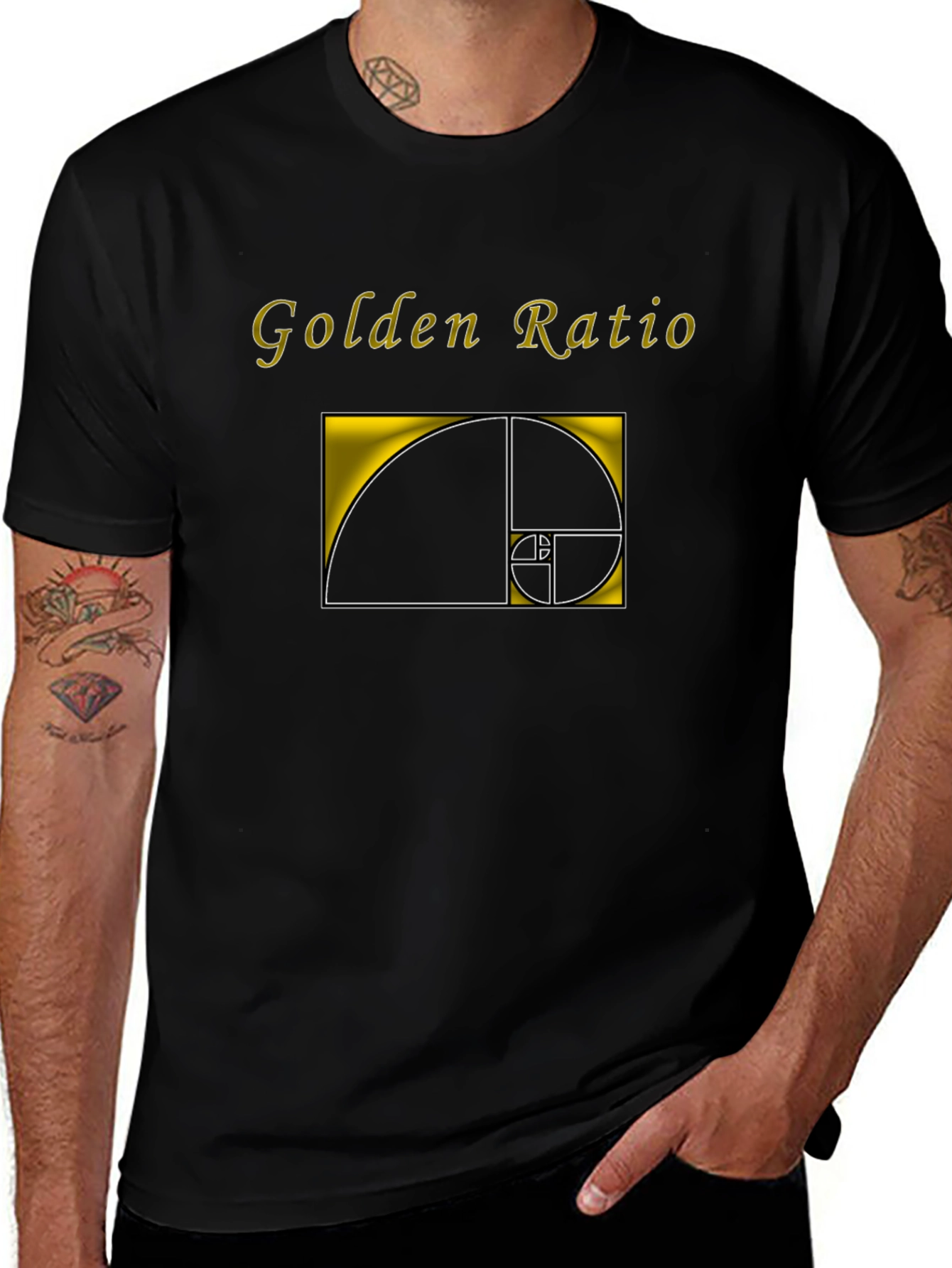 Golden Ratio Graphic Tee - Black Unisex T-Shirt