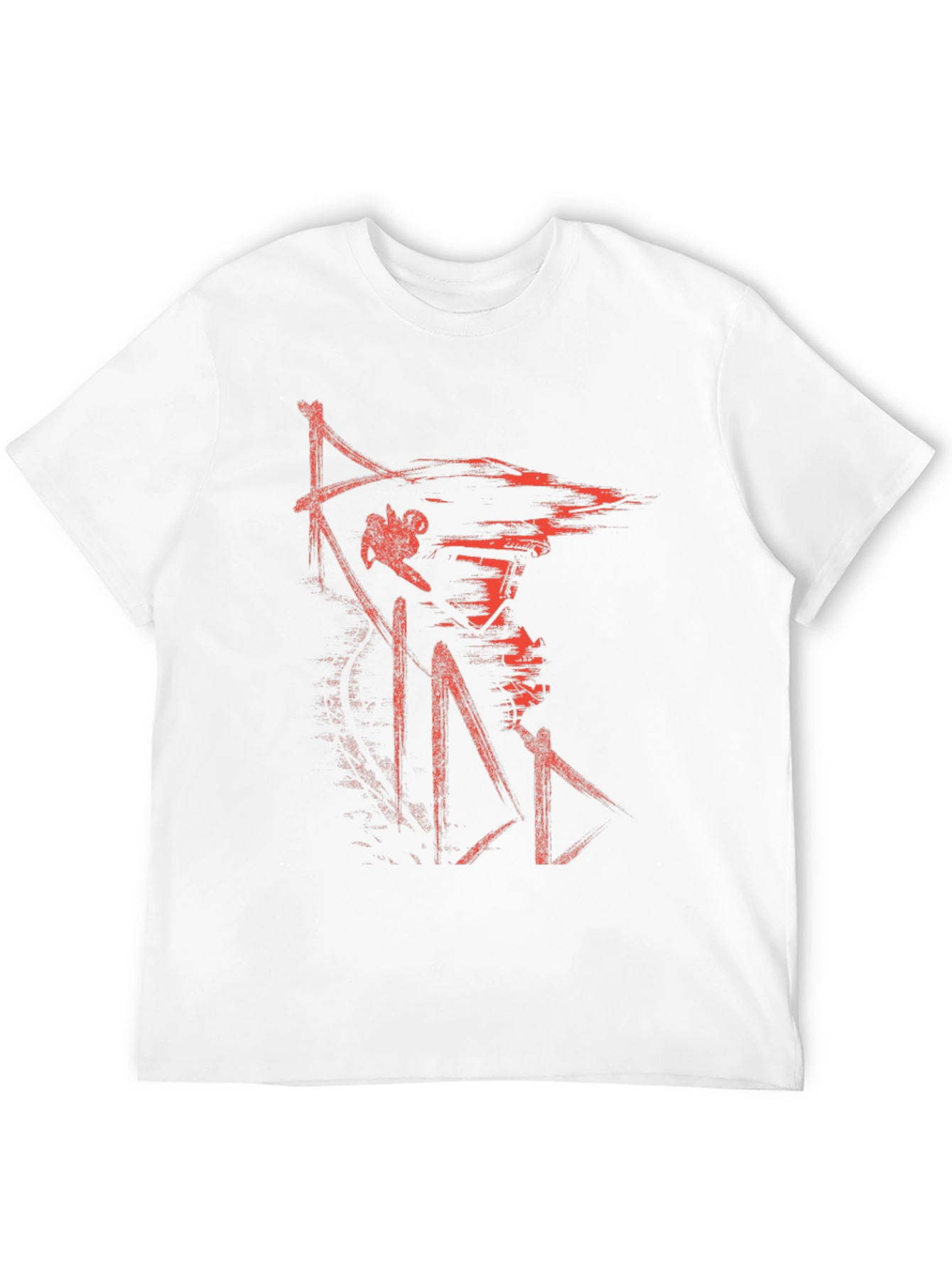 Mens Black Graphic Tee - Red Samurai Design