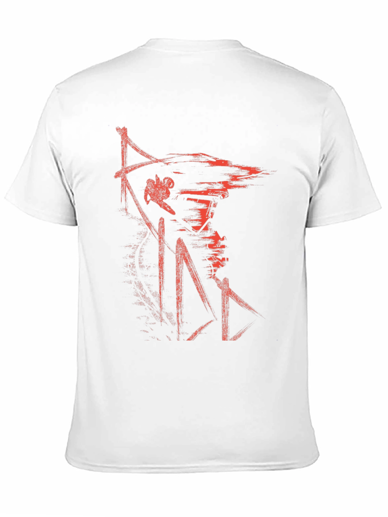 Mens Black Graphic Tee - Red Samurai Design