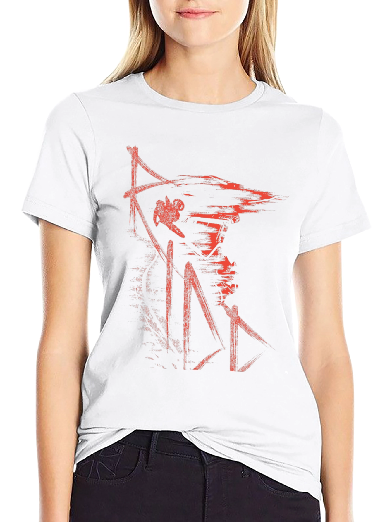 Mens Black Graphic Tee - Red Samurai Design