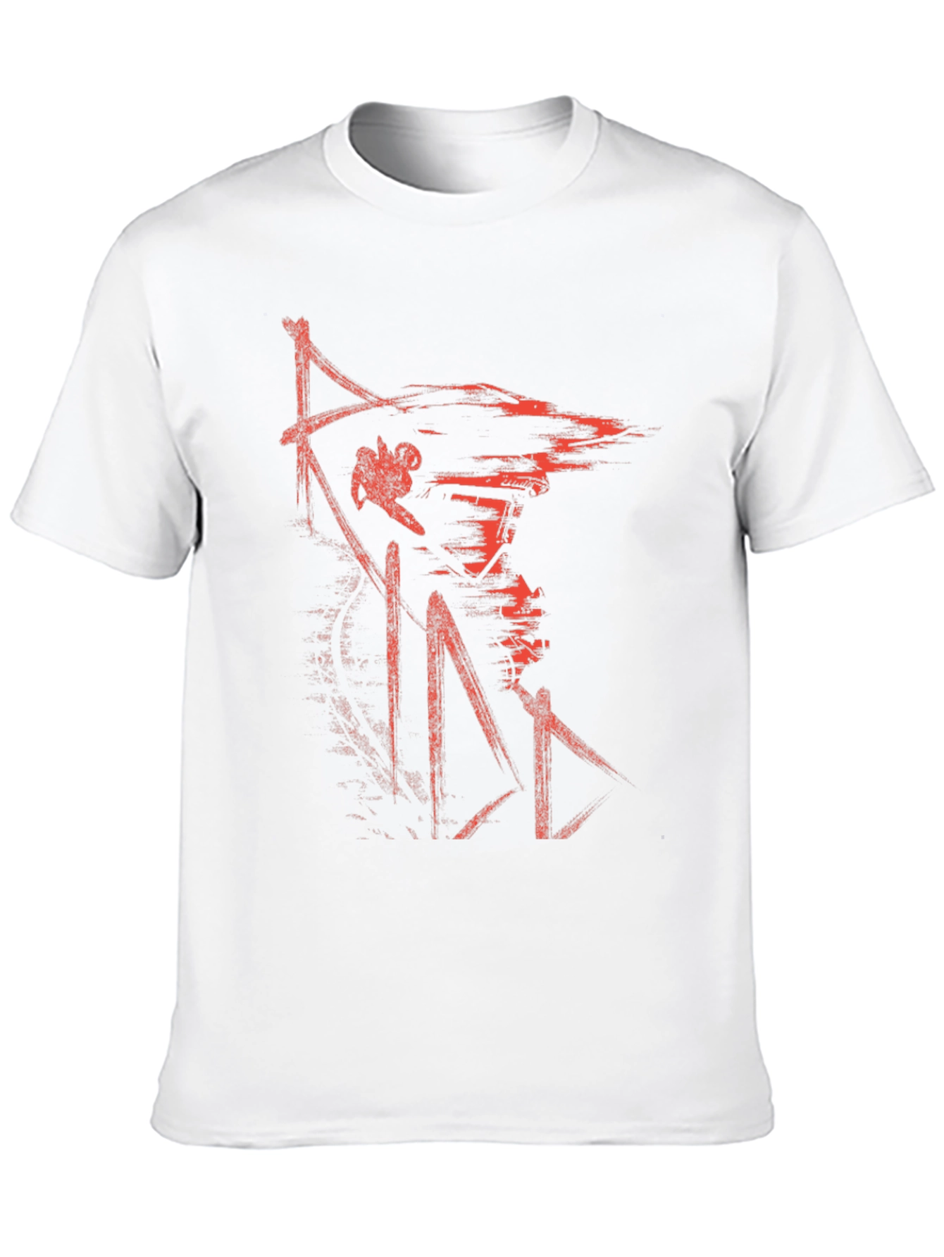 Mens Black Graphic Tee - Red Samurai Design