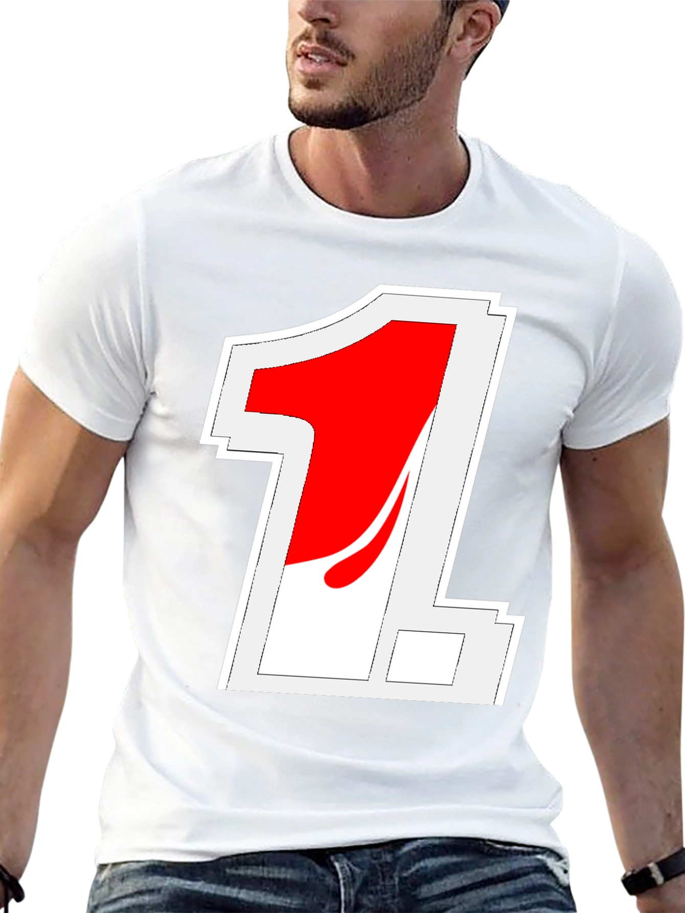 Retro Racing Number 1 Black T-Shirt