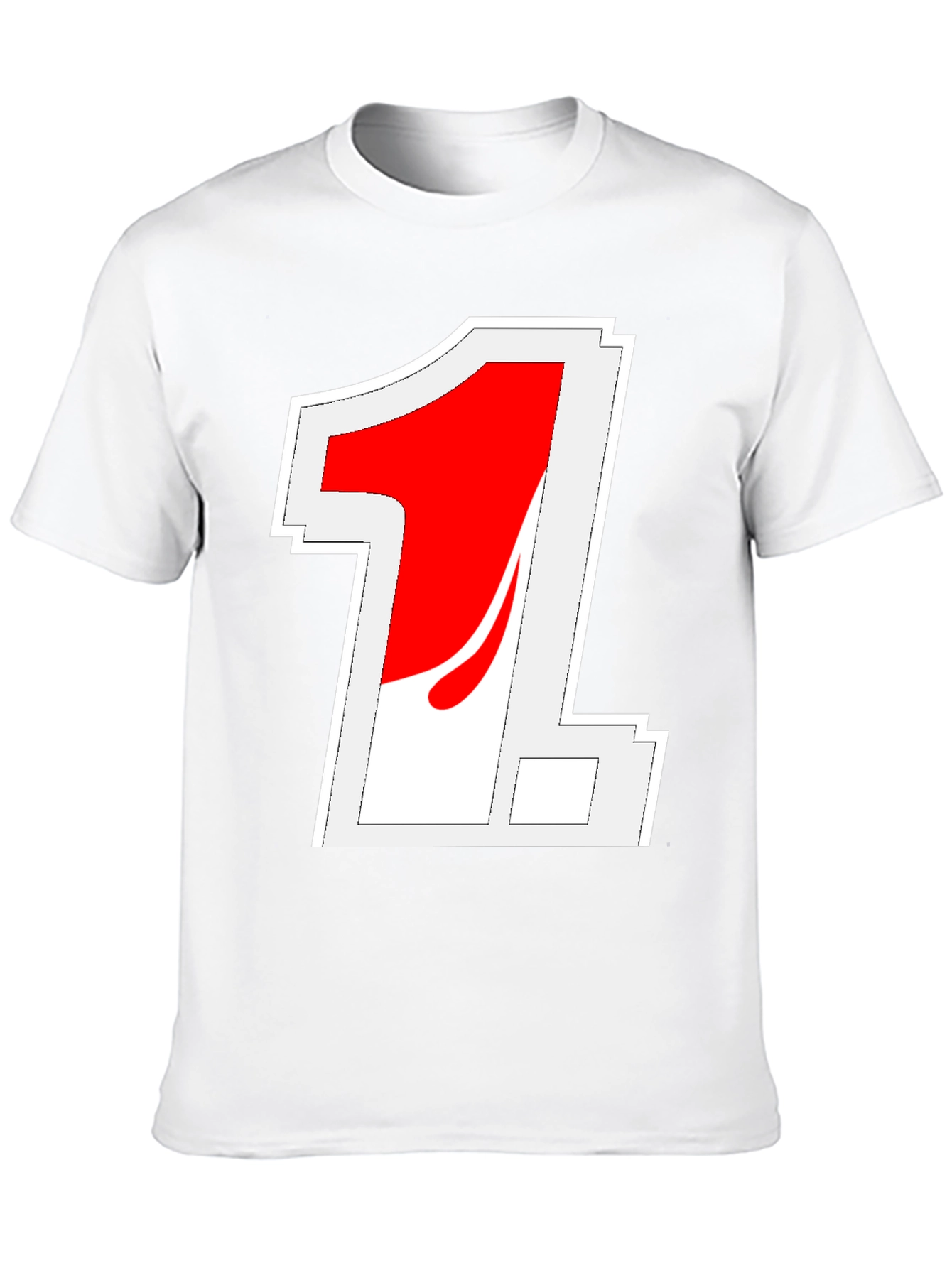 Retro Racing Number 1 Black T-Shirt