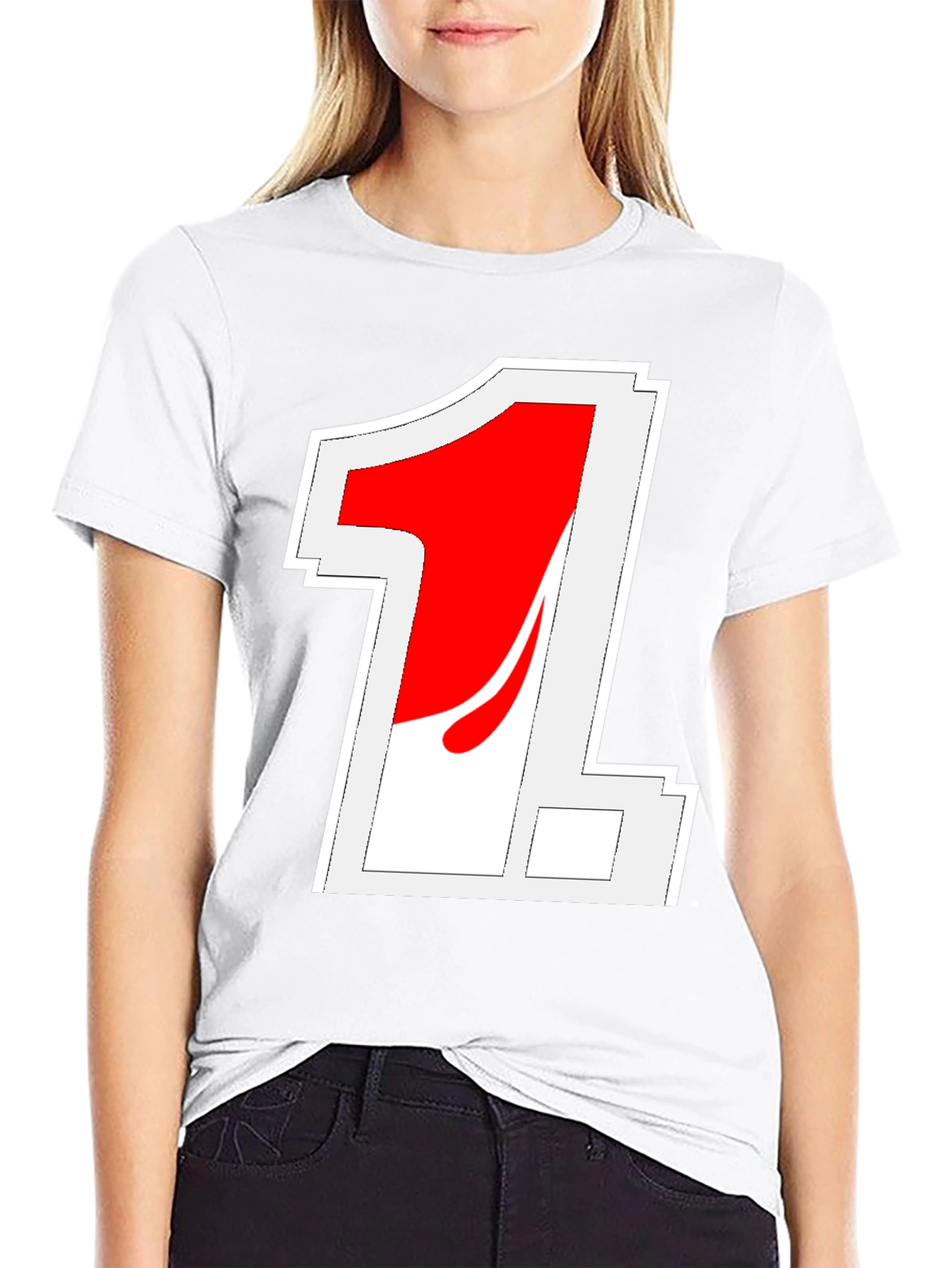 Retro Racing Number 1 Black T-Shirt