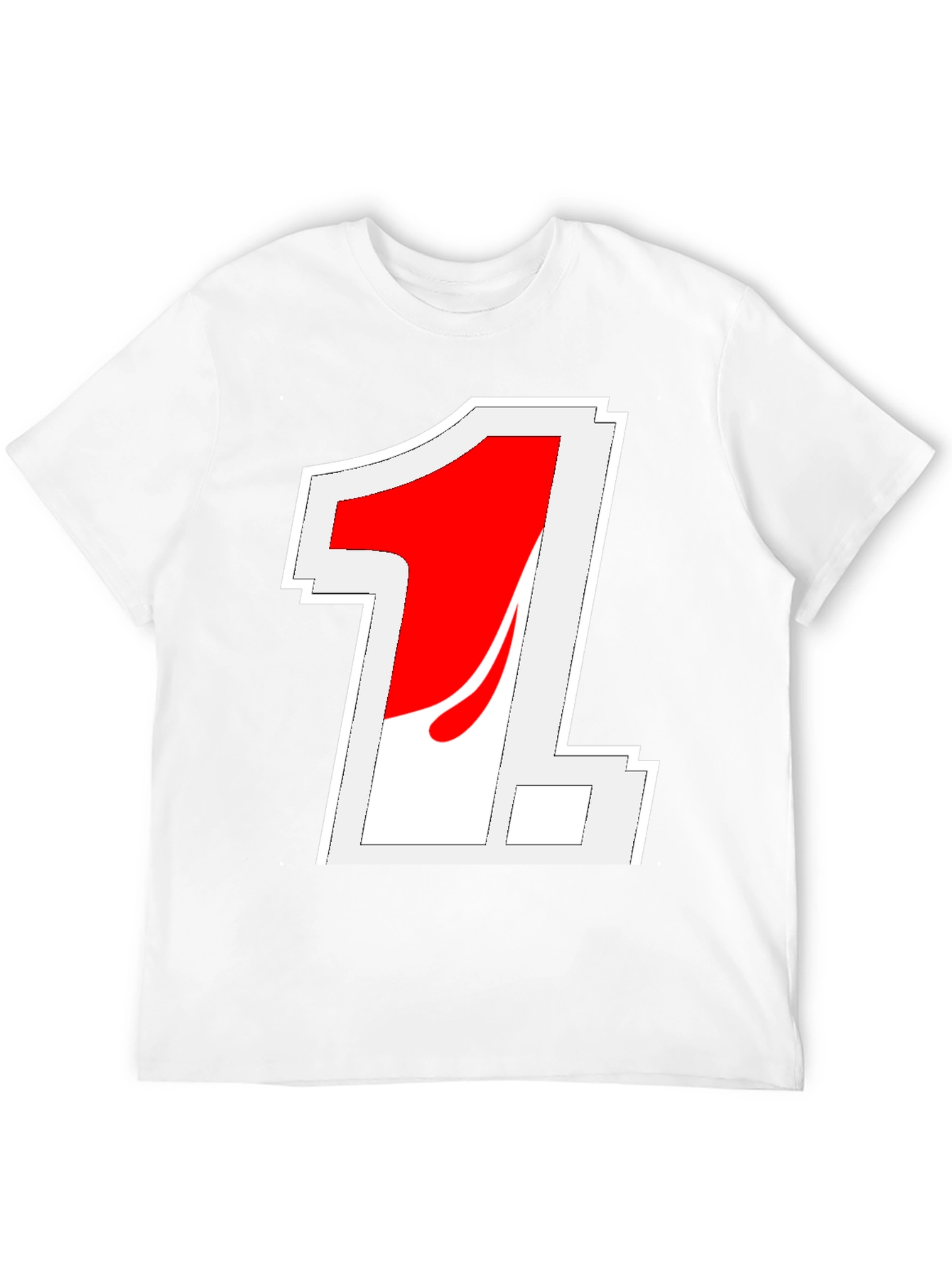 Retro Racing Number 1 Black T-Shirt