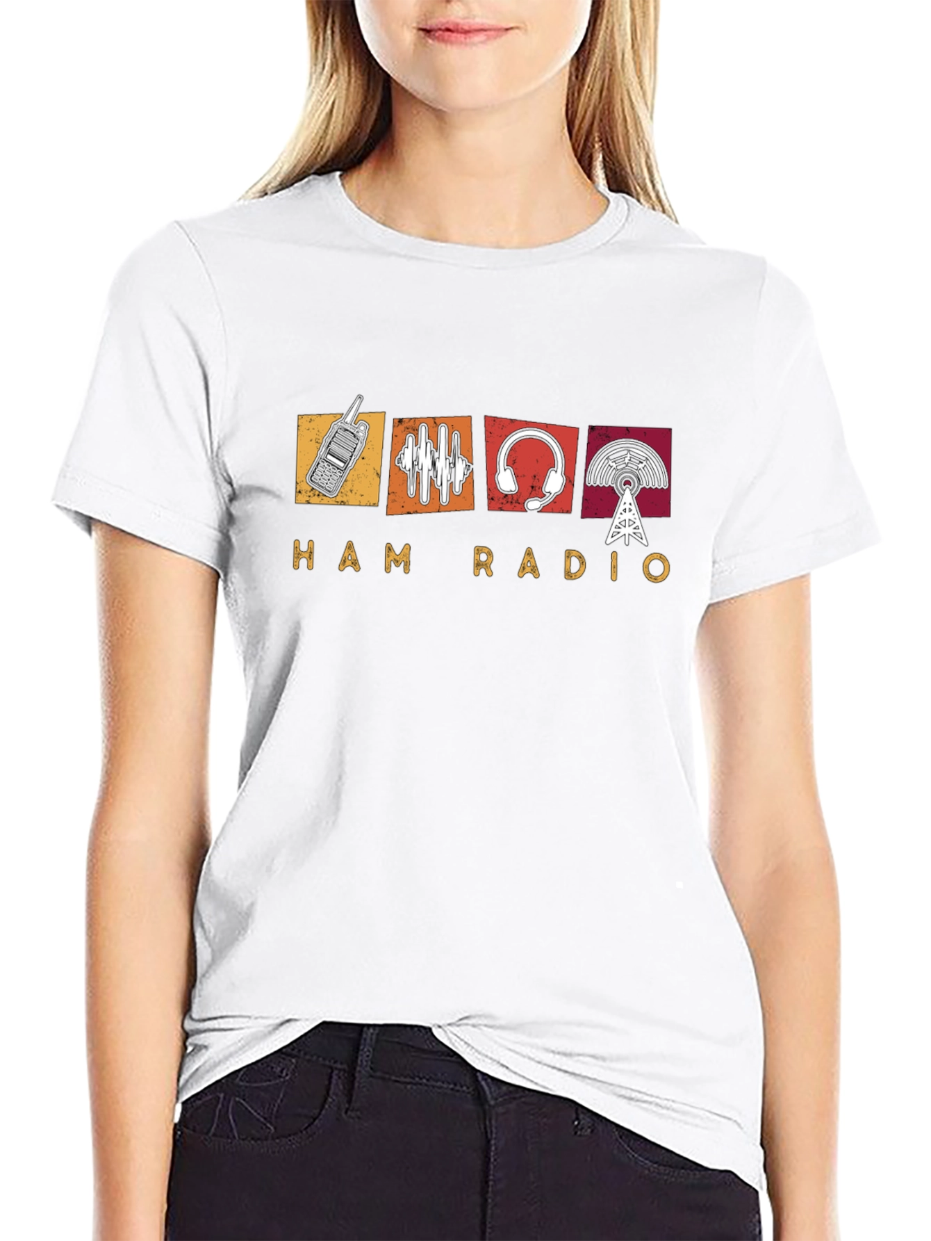 Ham Radio Design Black T-Shirt