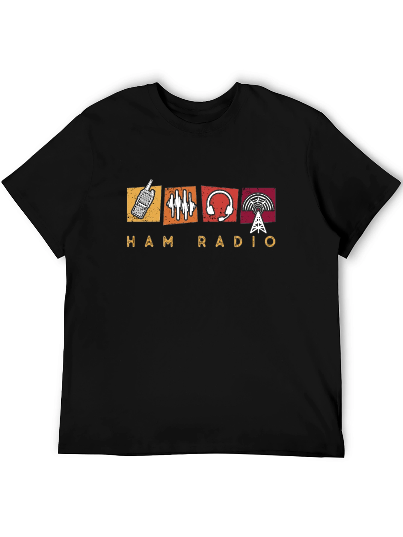 Ham Radio Design Black T-Shirt