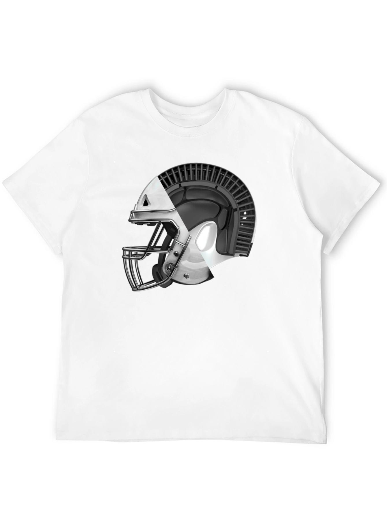 Spartan Helmet Graphic Tee - Black Cotton T-Shirt
