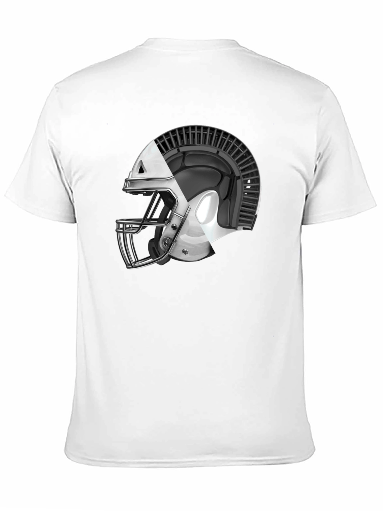 Spartan Helmet Graphic Tee - Black Cotton T-Shirt