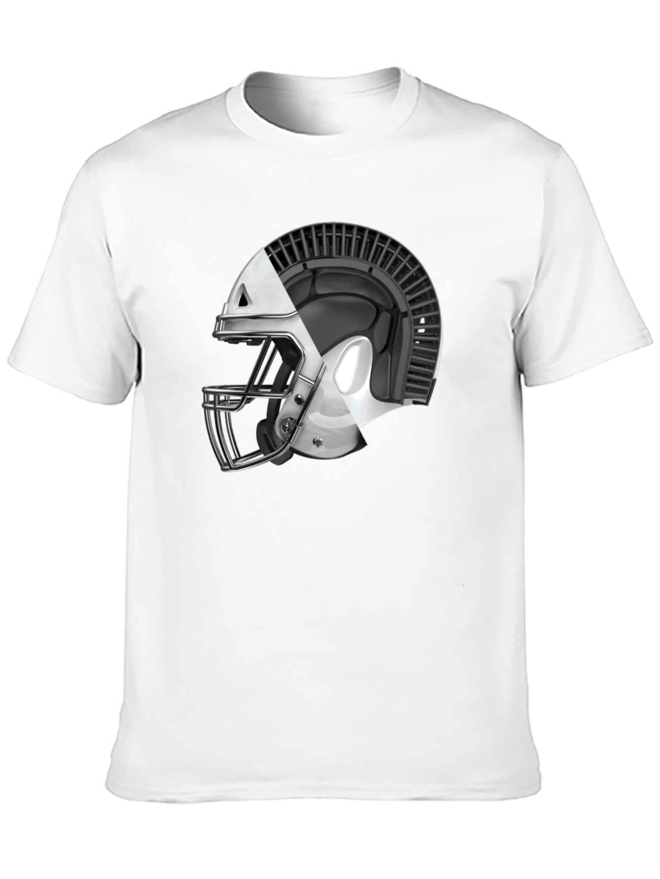 Spartan Helmet Graphic Tee - Black Cotton T-Shirt