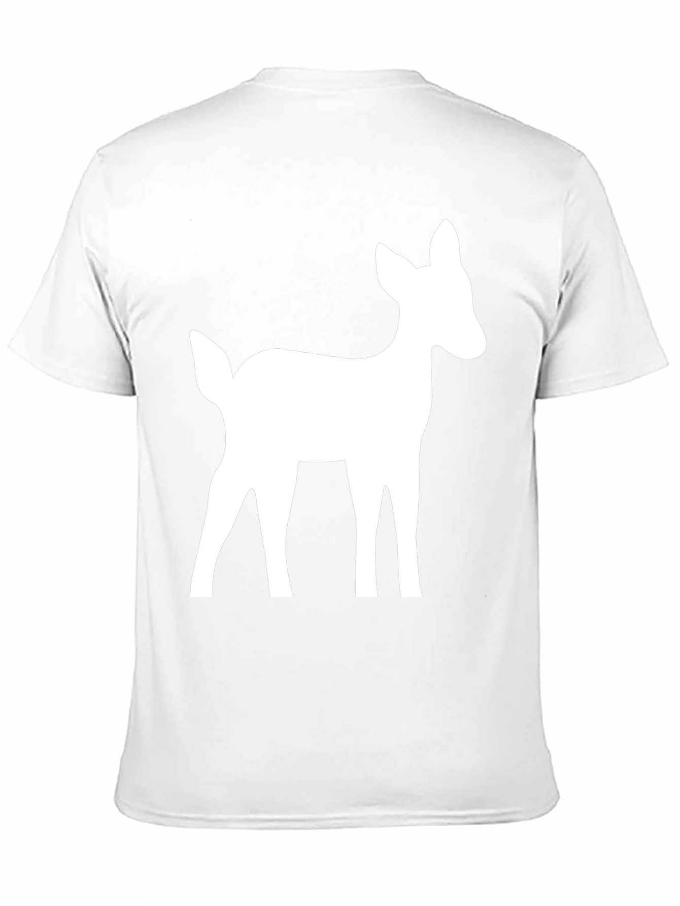 Deer Graphic Tee - Black Cotton Casual Shirt