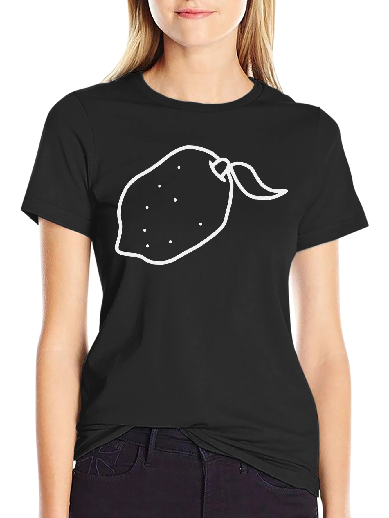 Whimsical Lemon Graphic Tee - Unisex Black T-Shirt