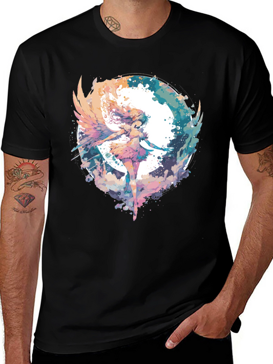 Anime Angel Wings T-Shirt - Watercolor Style