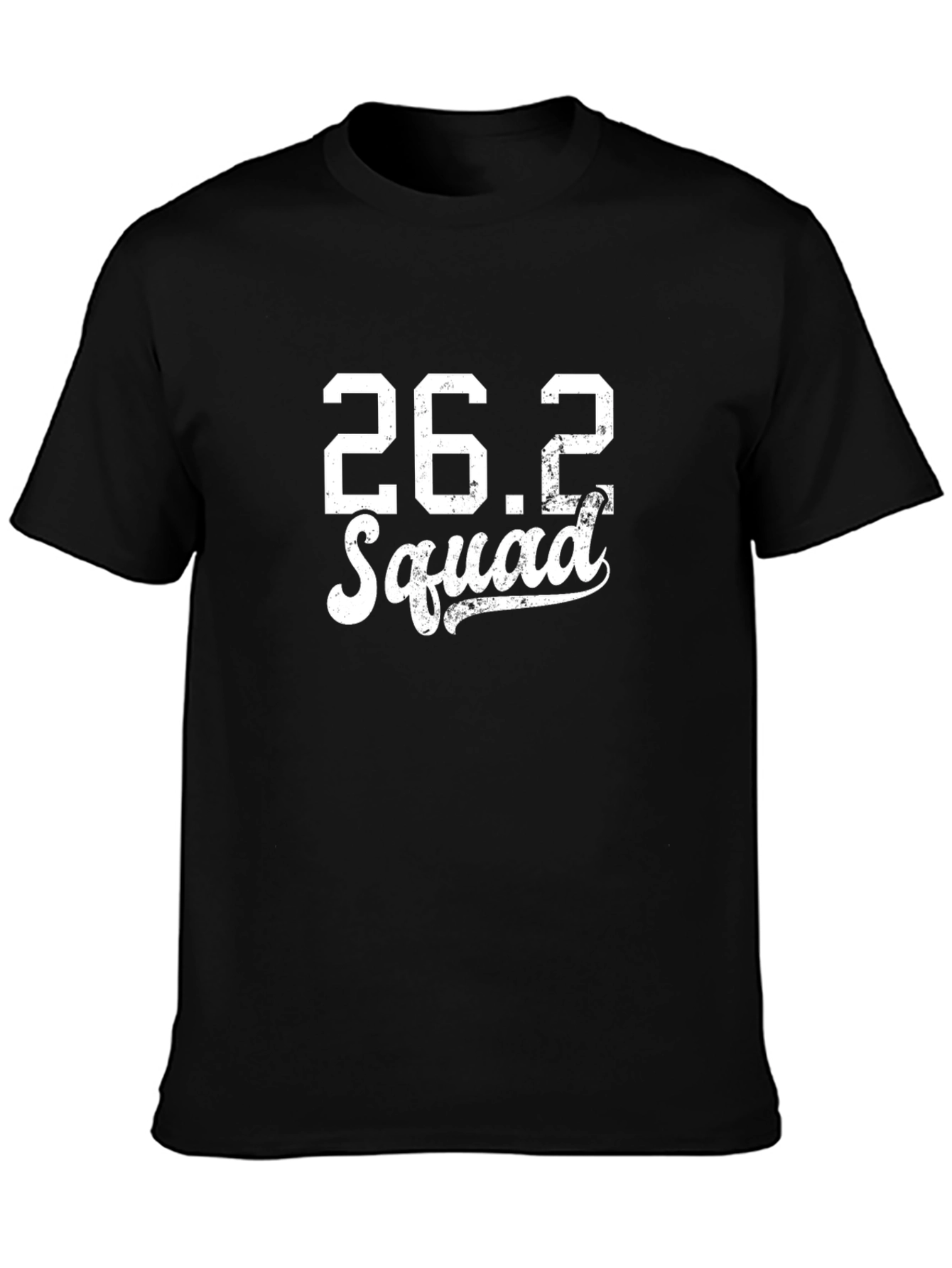 26.2 Squad Black Graphic Tee - Marathon Running Shirt