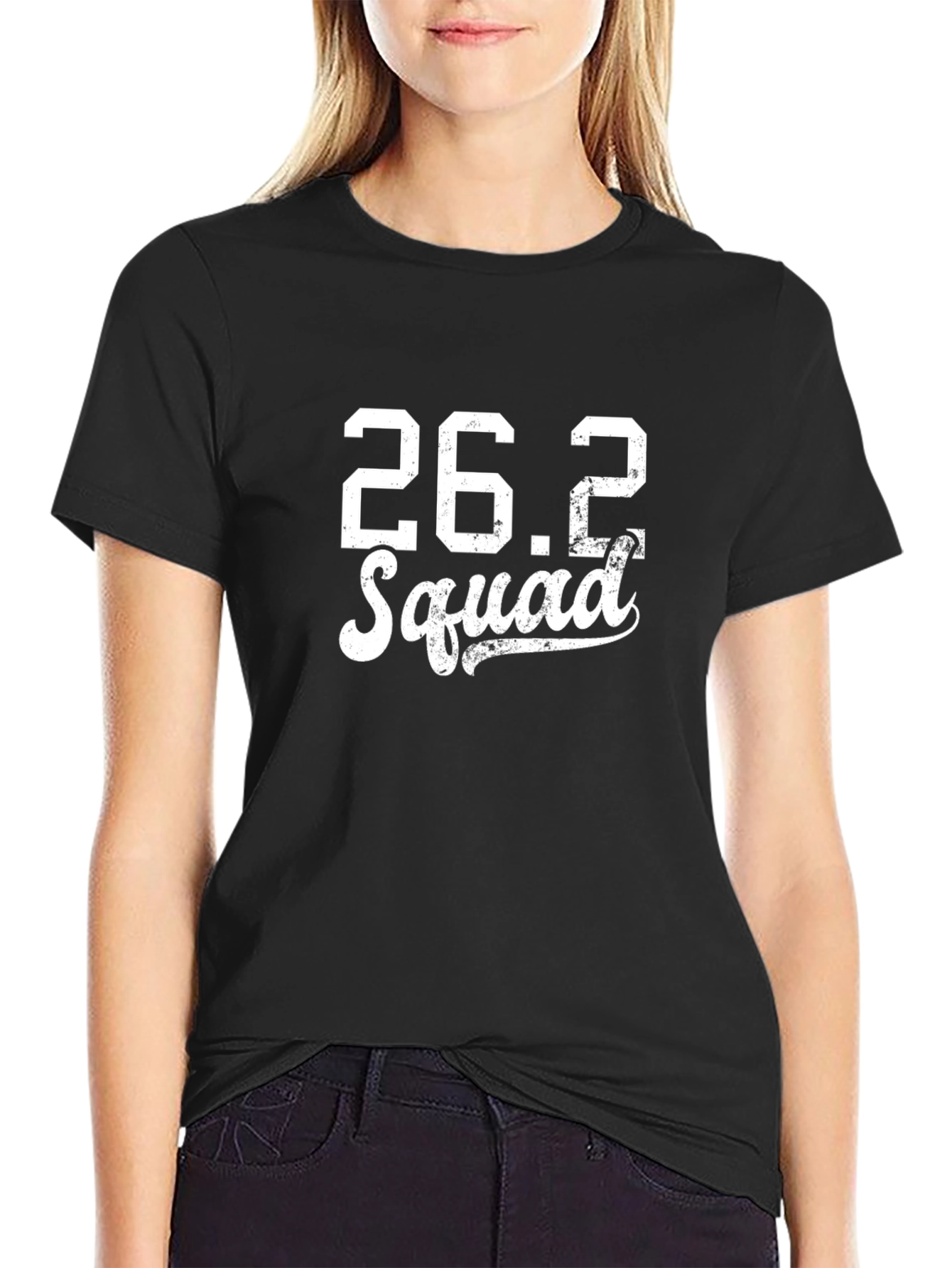 26.2 Squad Black Graphic Tee - Marathon Running Shirt