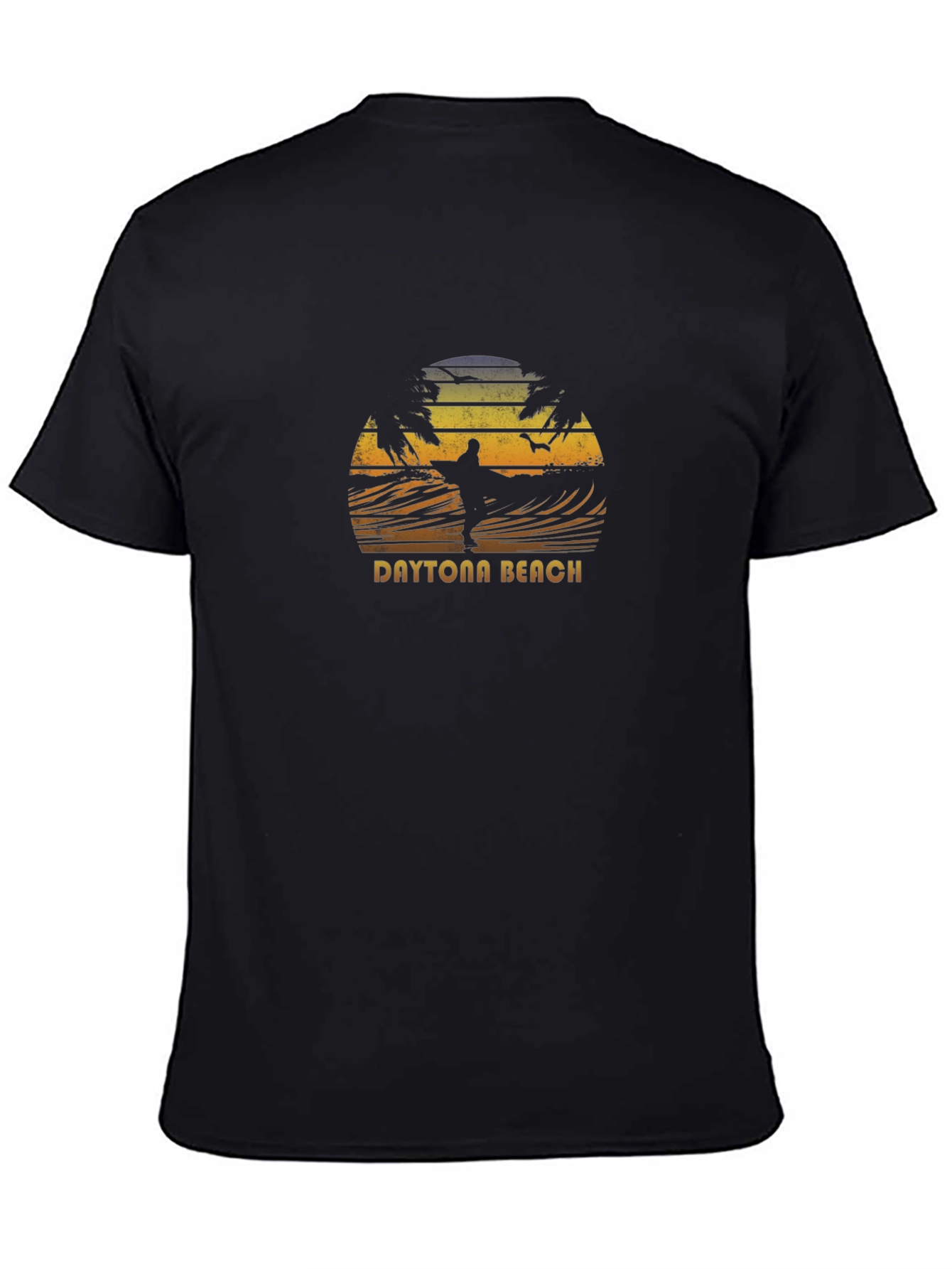 Daytona Beach Surfer Graphic Tee - Black