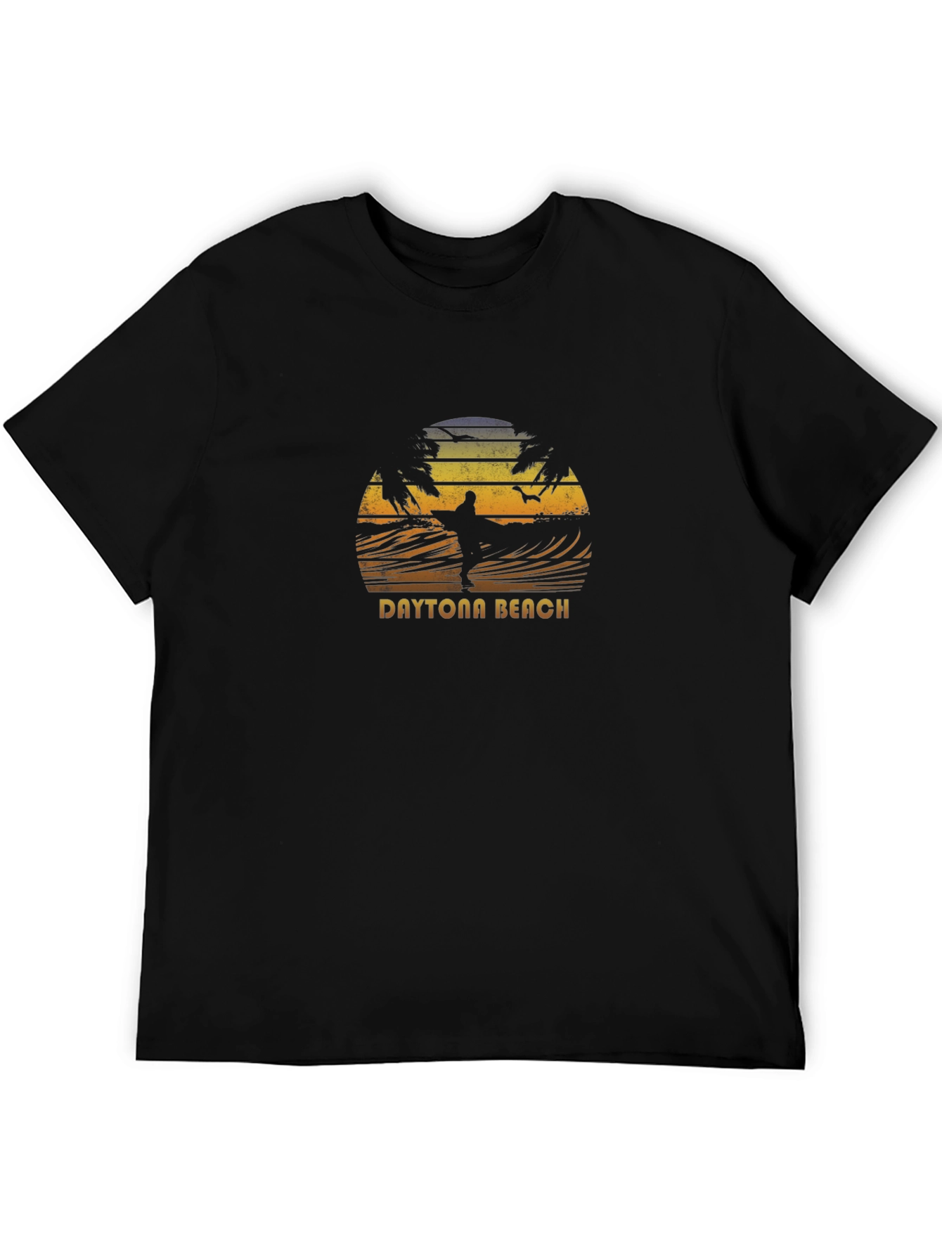 Daytona Beach Surfer Graphic Tee - Black