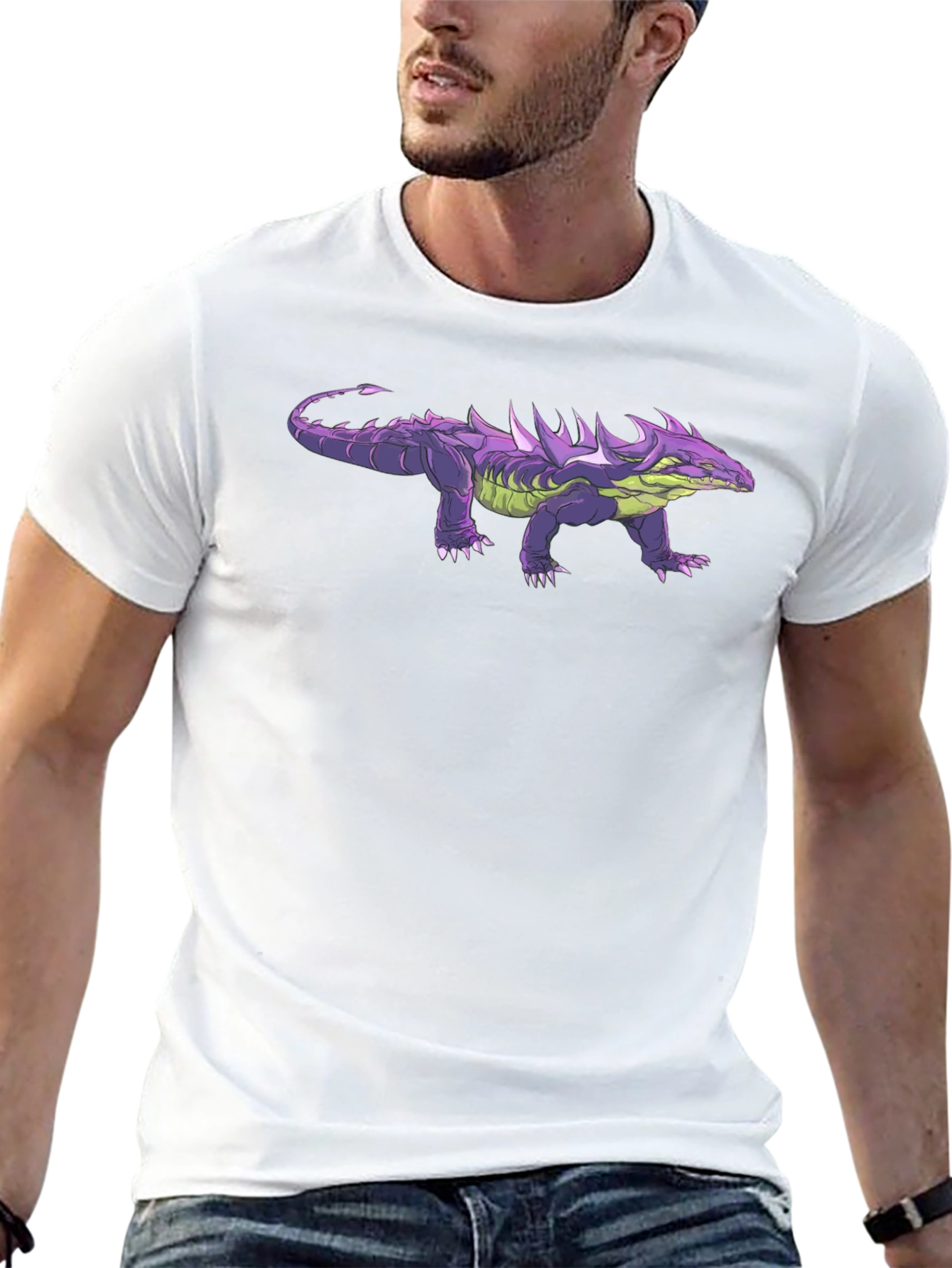 Cool Reptile Graphic Black T-Shirt