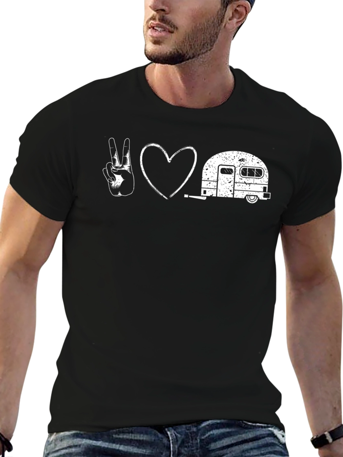 Peace Love Camping Black T-Shirt