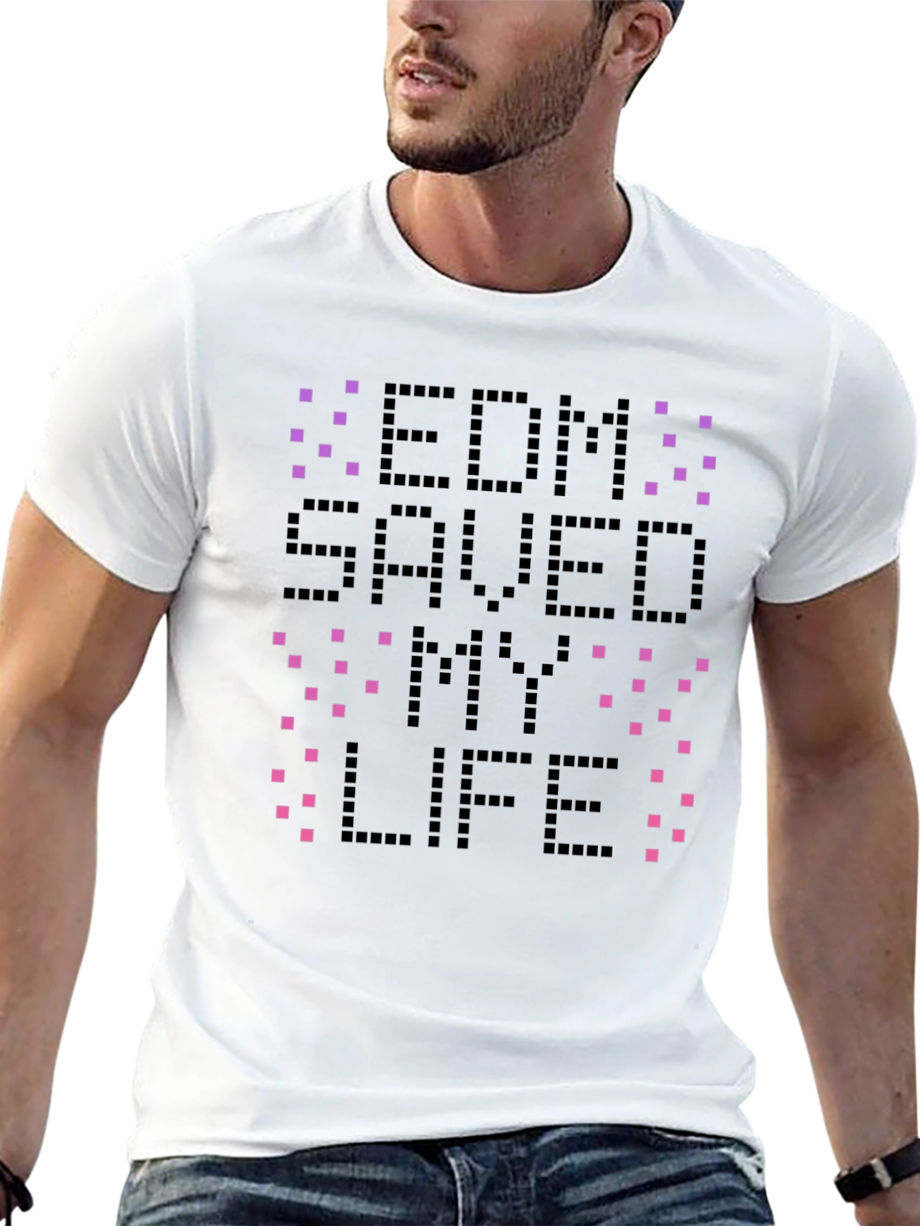 EDM Saved My Life Black Graphic Tee